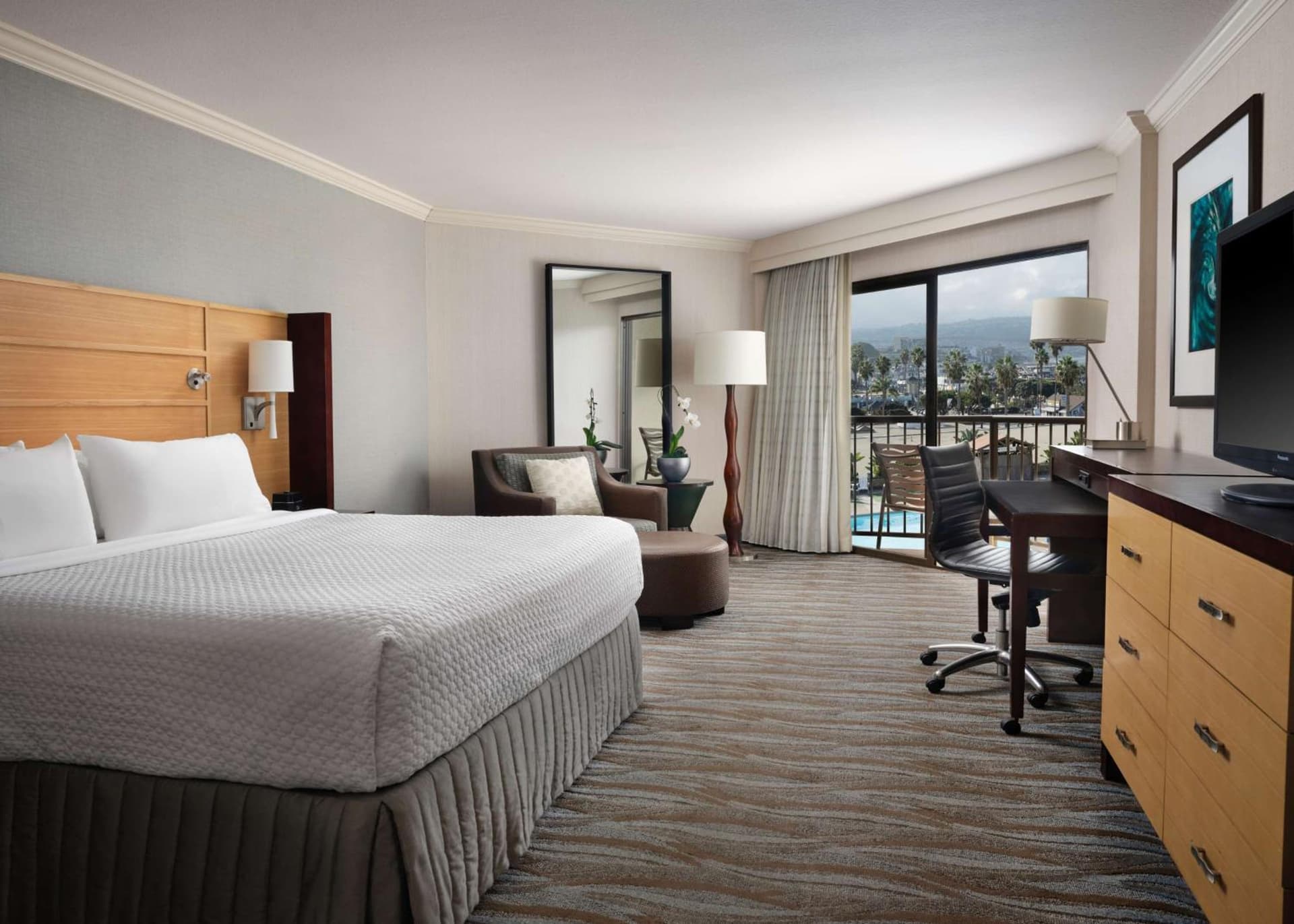 Executive King Room - Pool View  at Sonesta Redondo Beach and Marina in Redondo Beach, CA