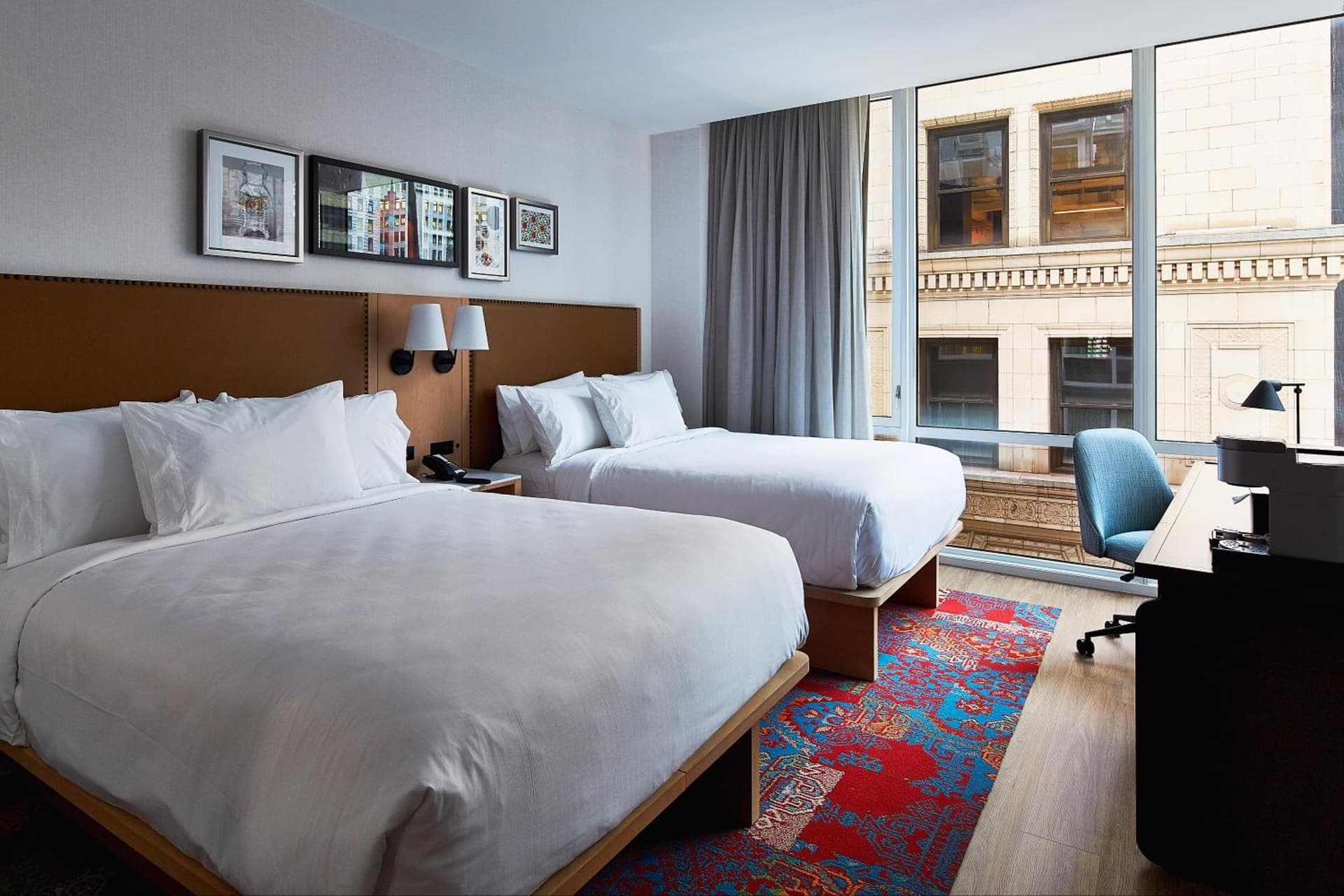 Standard Queen Room with Two Queen Beds and Mobility Accessible Roll-In Shower at Hotel Indigo NYC Financial District by IHG in New York, NY