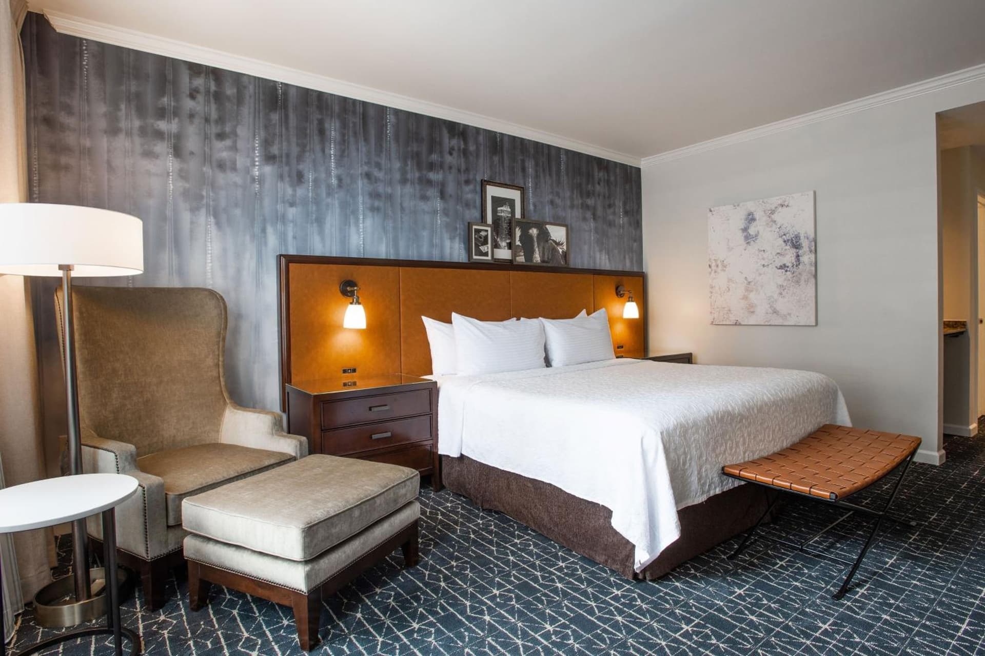 Newly Renovated, Executive Suite, 1 King, High floor at Magnolia Hotel Houston, a Tribute Portfolio Hotel in Houston, TX