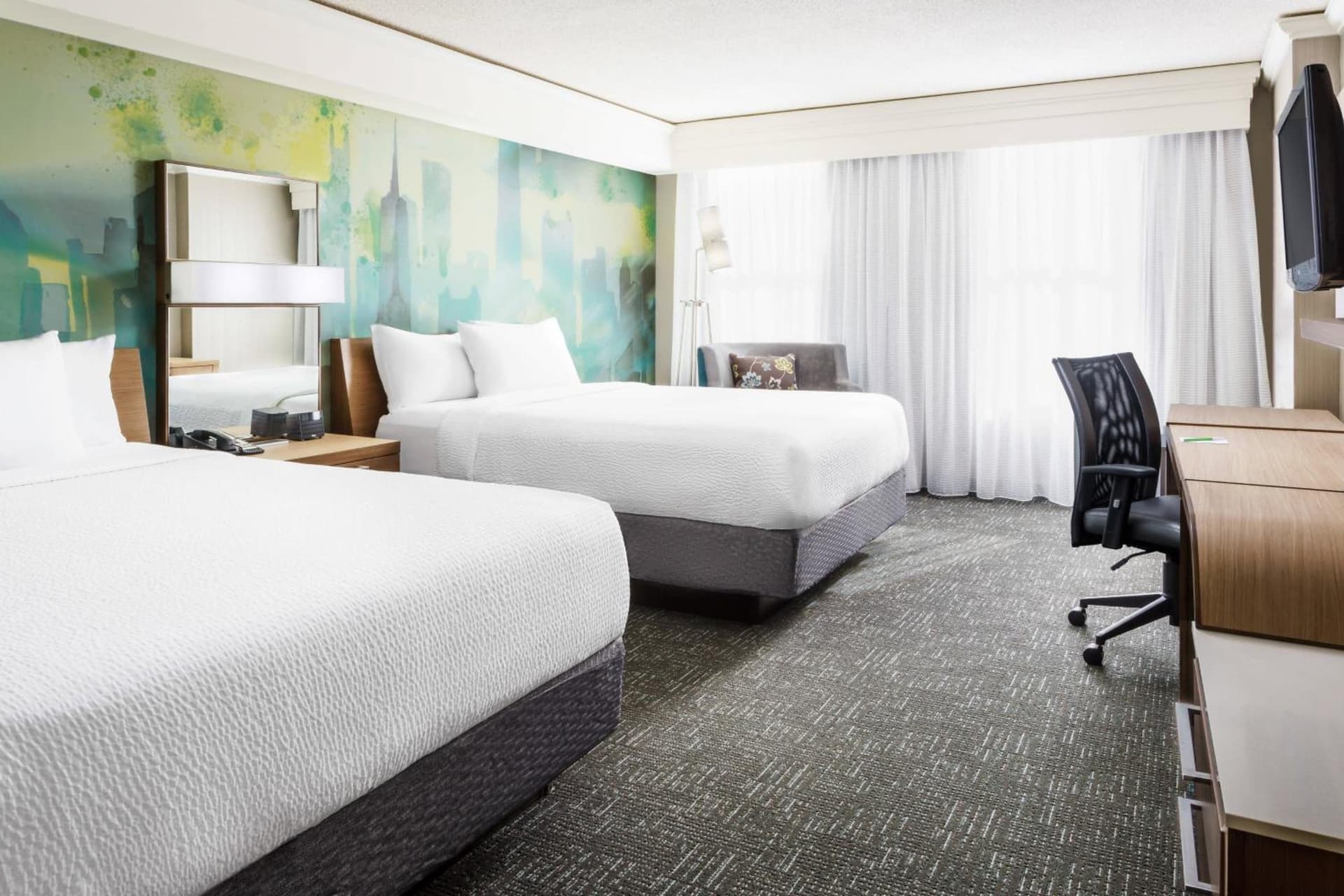 Queen Room with Two Queen Beds - High Floor at Courtyard Chicago Downtown/Magnificent Mile in Chicago, IL