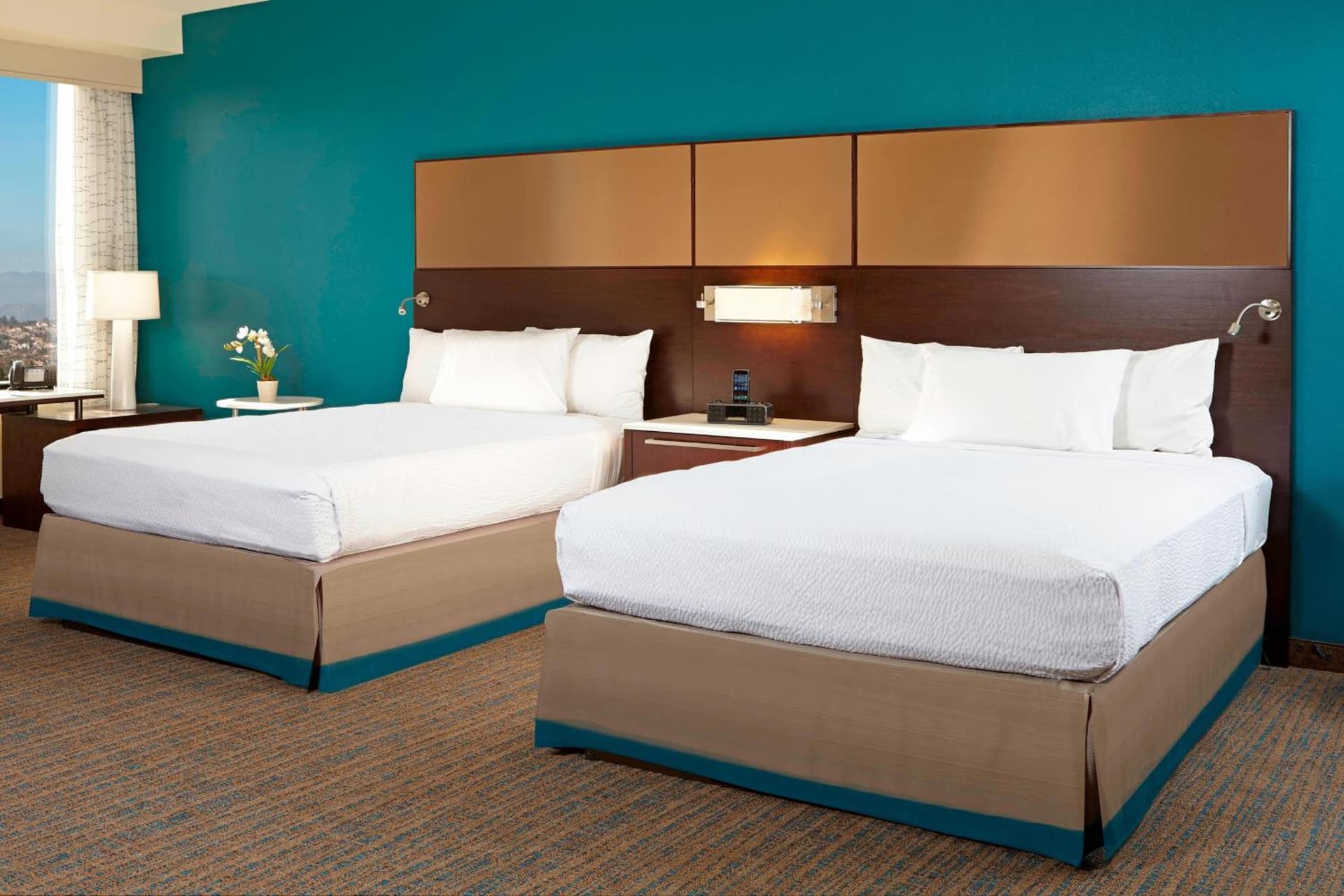 Larger Queen Studio with Two Queen Beds at Residence Inn by Marriott Los Angeles LAX/Century Boulevard in Los Angeles, CA