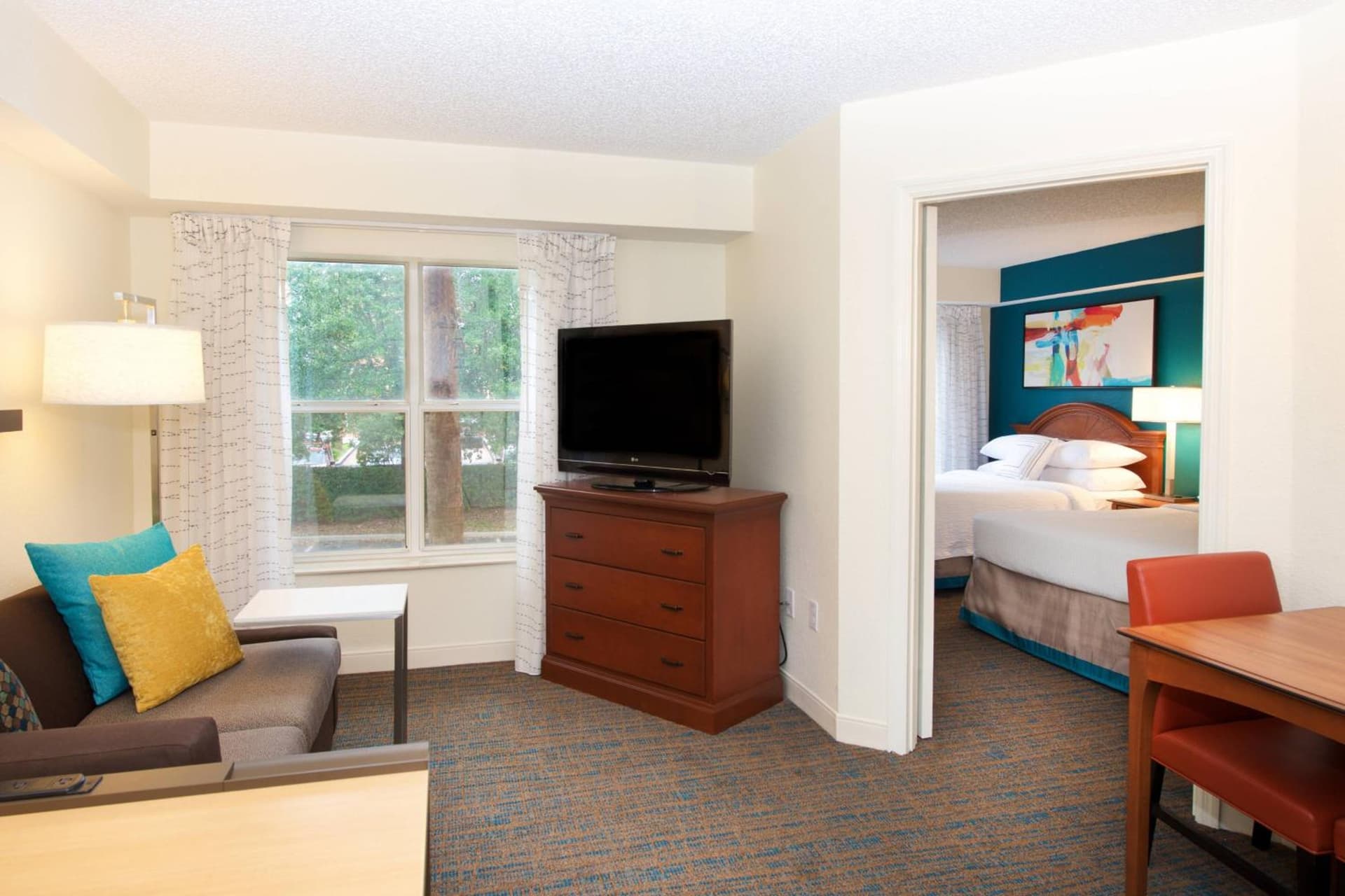 One-Bedroom Queen Suite with Two Queen Beds and Sofa Bed at Residence Inn Orlando Lake Buena Vista in Orlando, FL