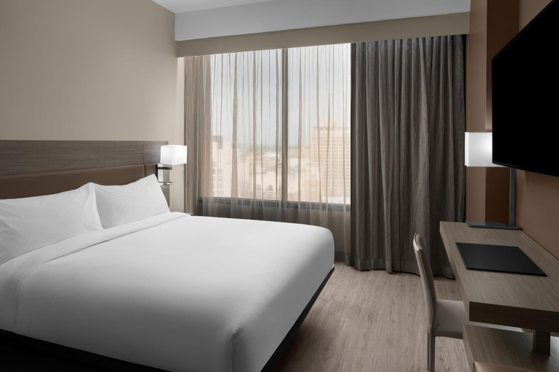 King Room with City View and Adapted Tub - Mobility Accessible at AC Hotel by Marriott San Antonio Riverwalk in San Antonio, TX