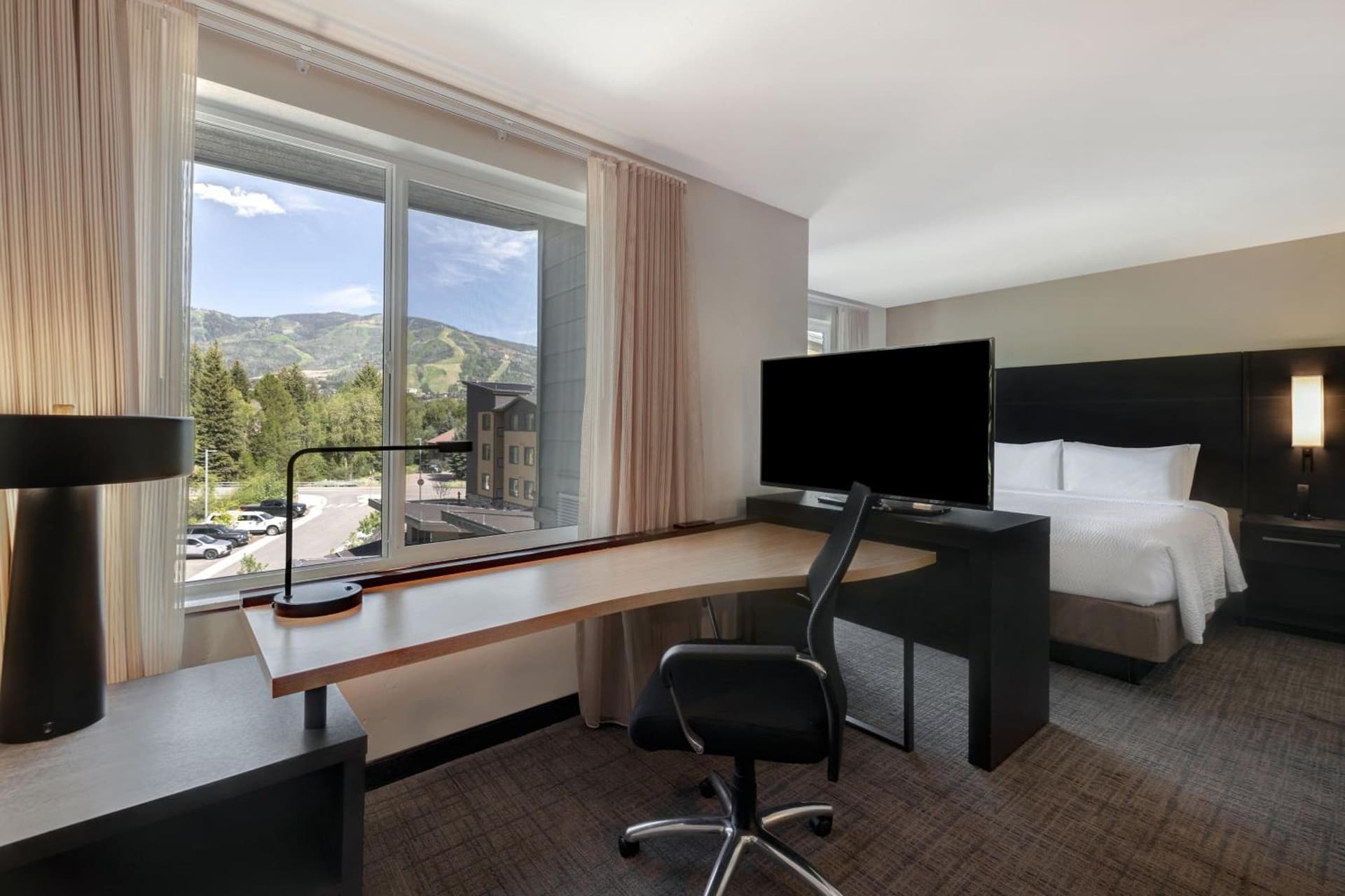 Studio King Room with Sofa Bed Mountain Creek View at Residence Inn by Marriott Steamboat Springs in Steamboat Springs, CO