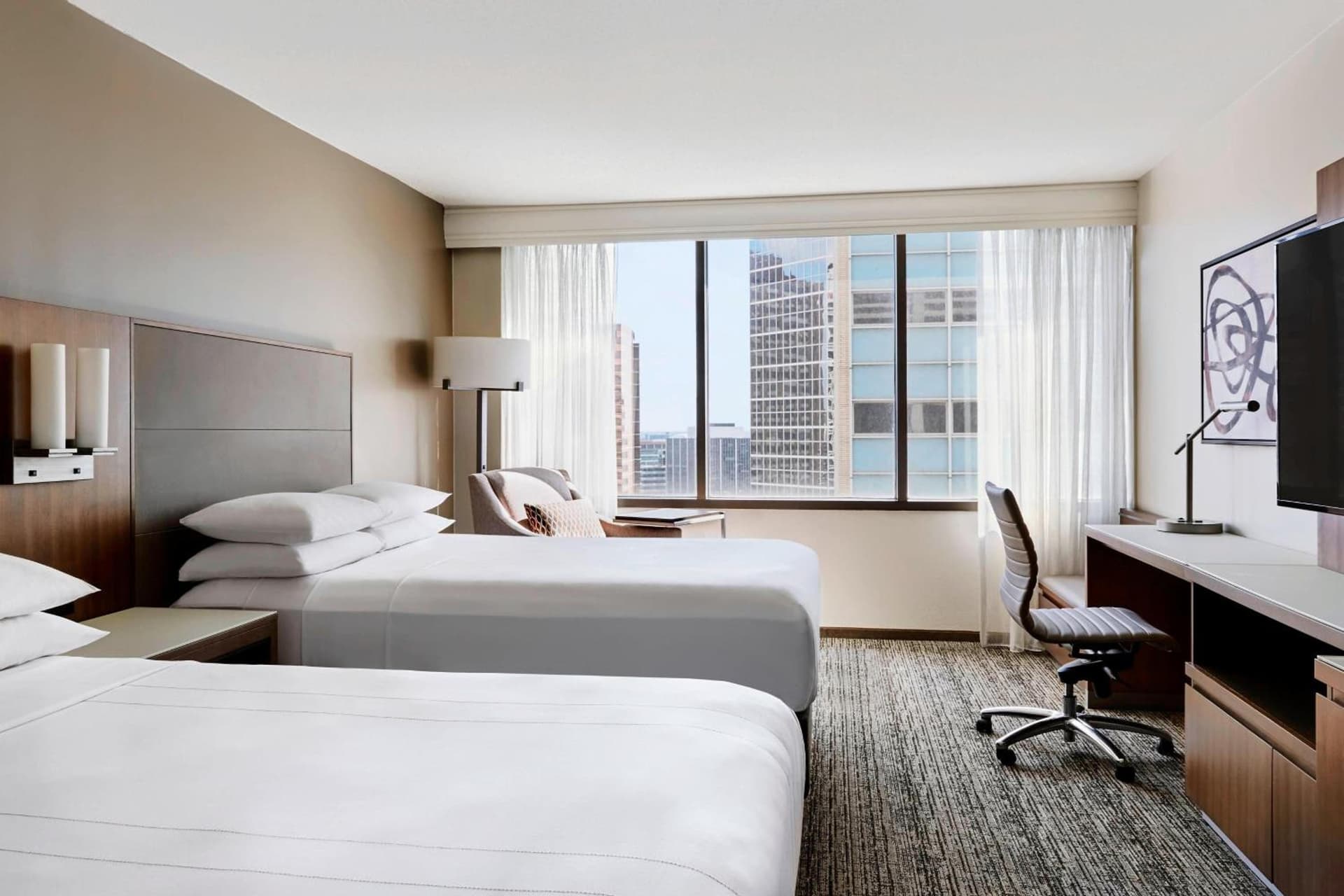Guest Room with Two Double Beds at Houston Marriott Medical Center/Museum District in Houston, TX