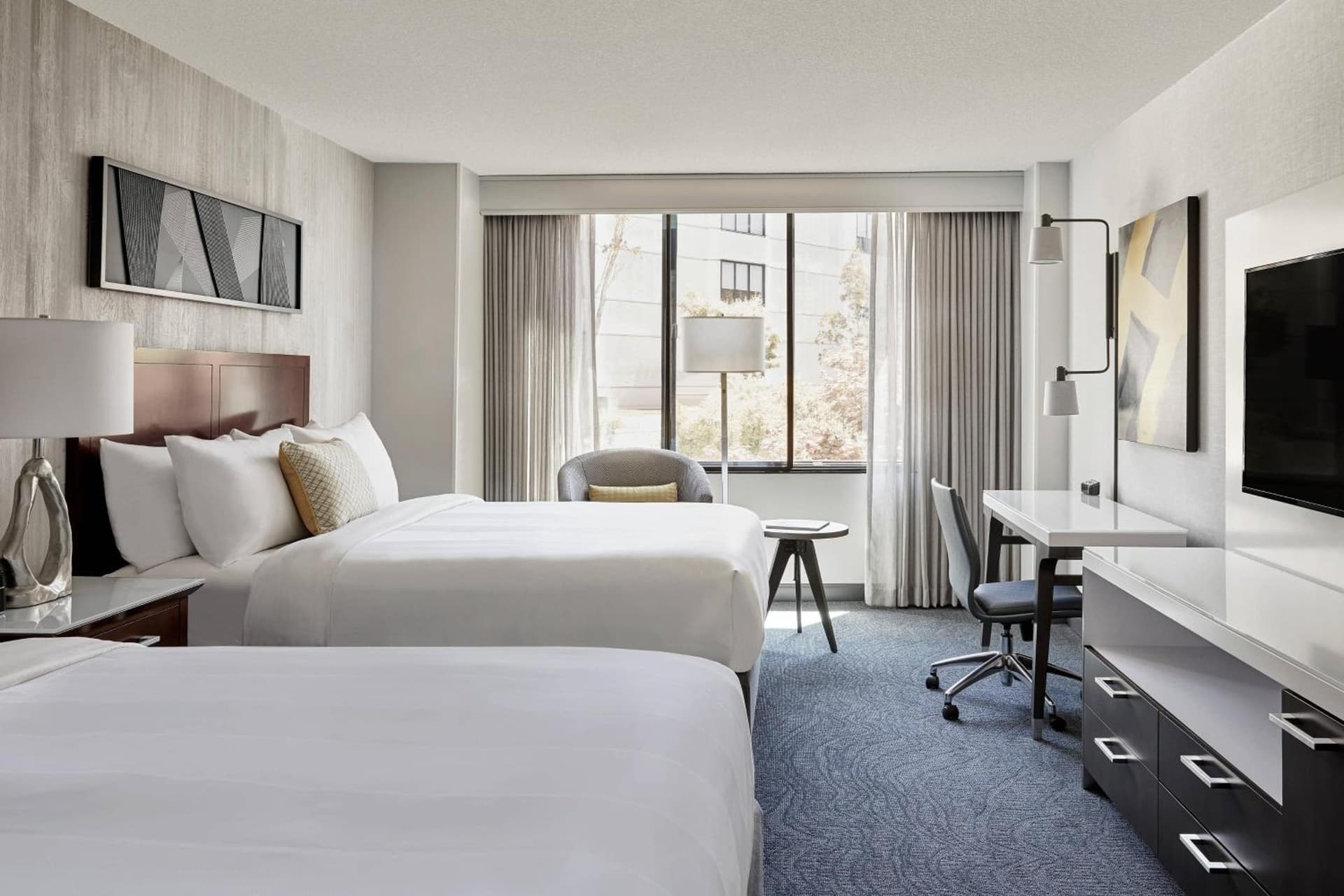 Queen Room with Two Queen Beds and Courtyard View at San Francisco Marriott Fisherman's Wharf in San Francisco, CA