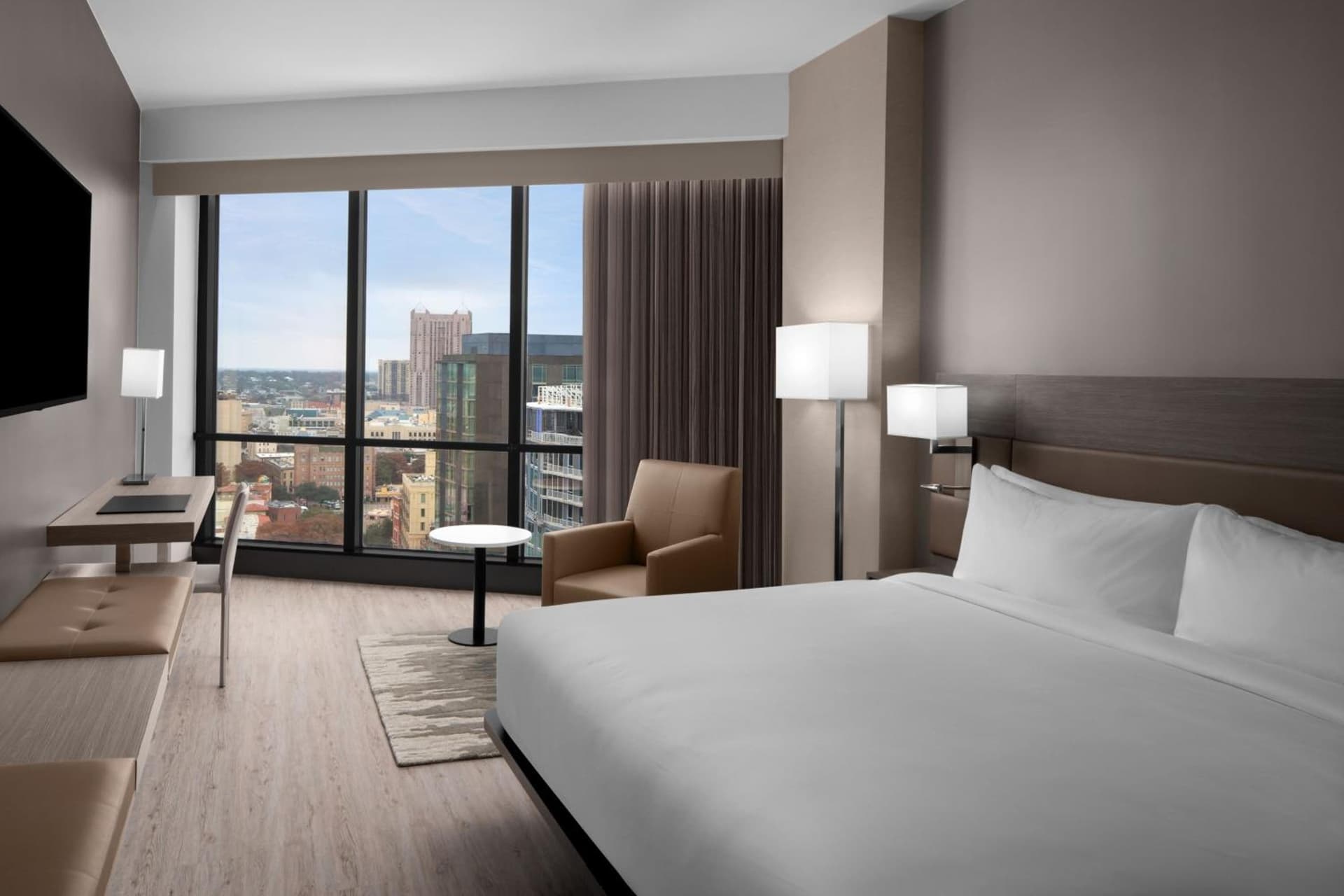 King Room with City View at AC Hotel by Marriott San Antonio Riverwalk in San Antonio, TX