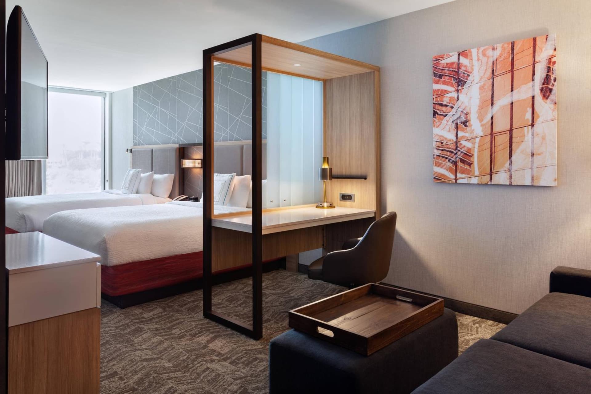 Queen Suite with Two Queen Beds at SpringHill Suites by Marriott Orlando at Millenia in Orlando, FL