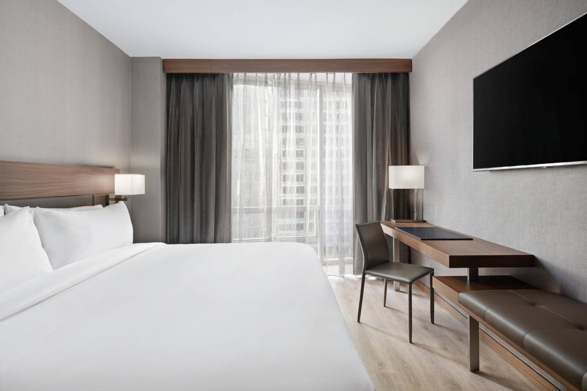 King Room with River View and Adapted Tub - Mobility Accessible at AC Hotel by Marriott New York Downtown in New York, NY