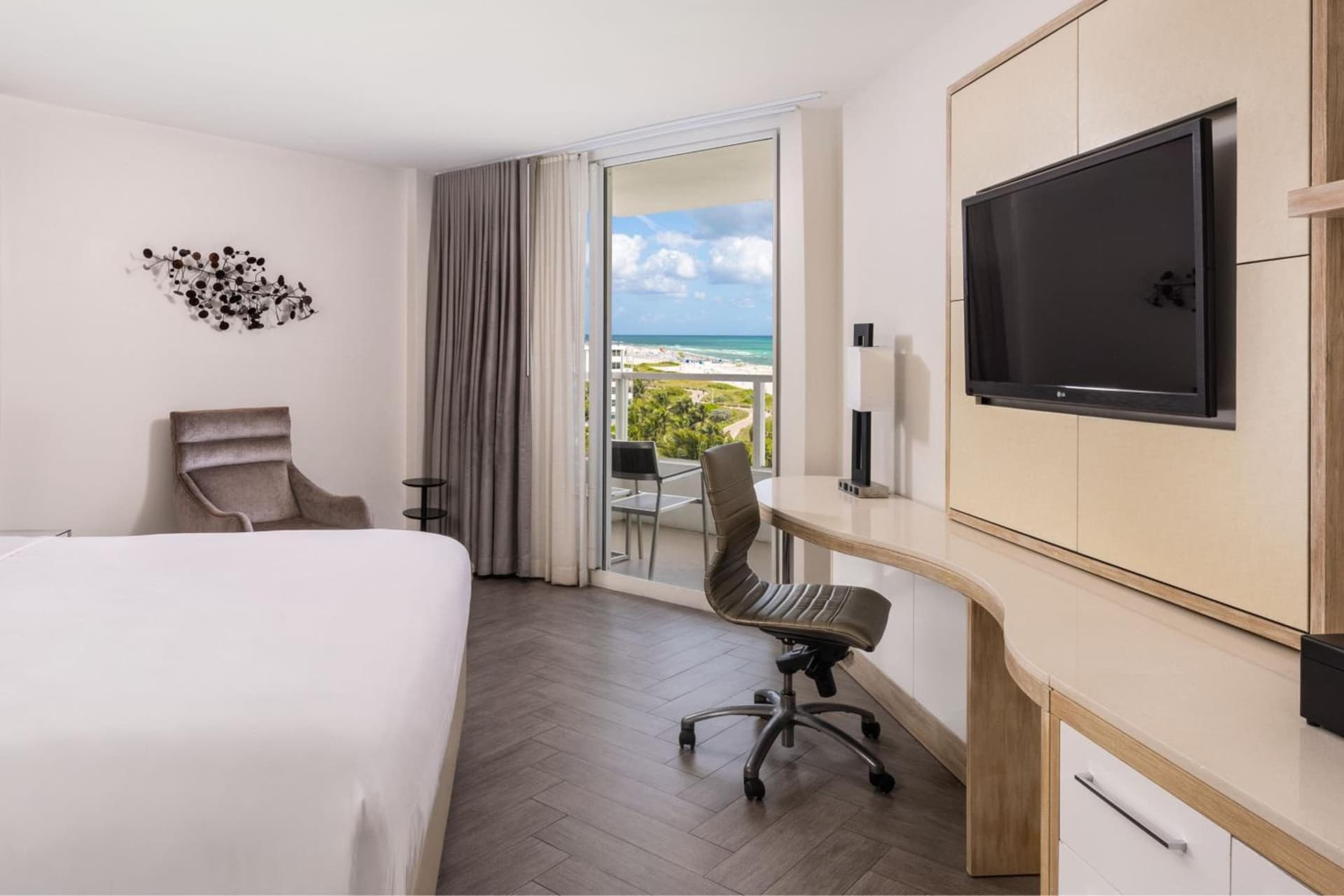 King Room with Ocean View and Balcony at Marriott Stanton South Beach in Miami Beach, FL