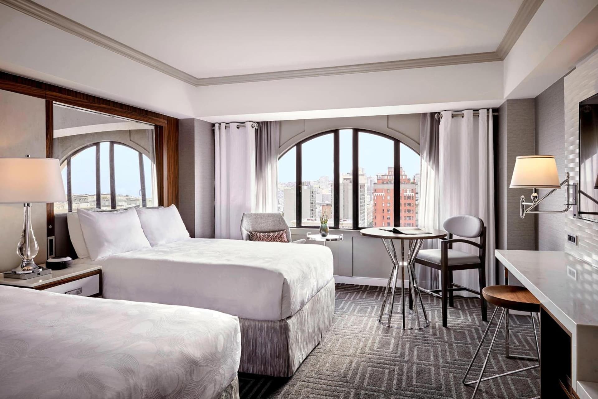 Guest Room with Two Queen Beds and City View at JW Marriott San Francisco Union Square in San Francisco, CA
