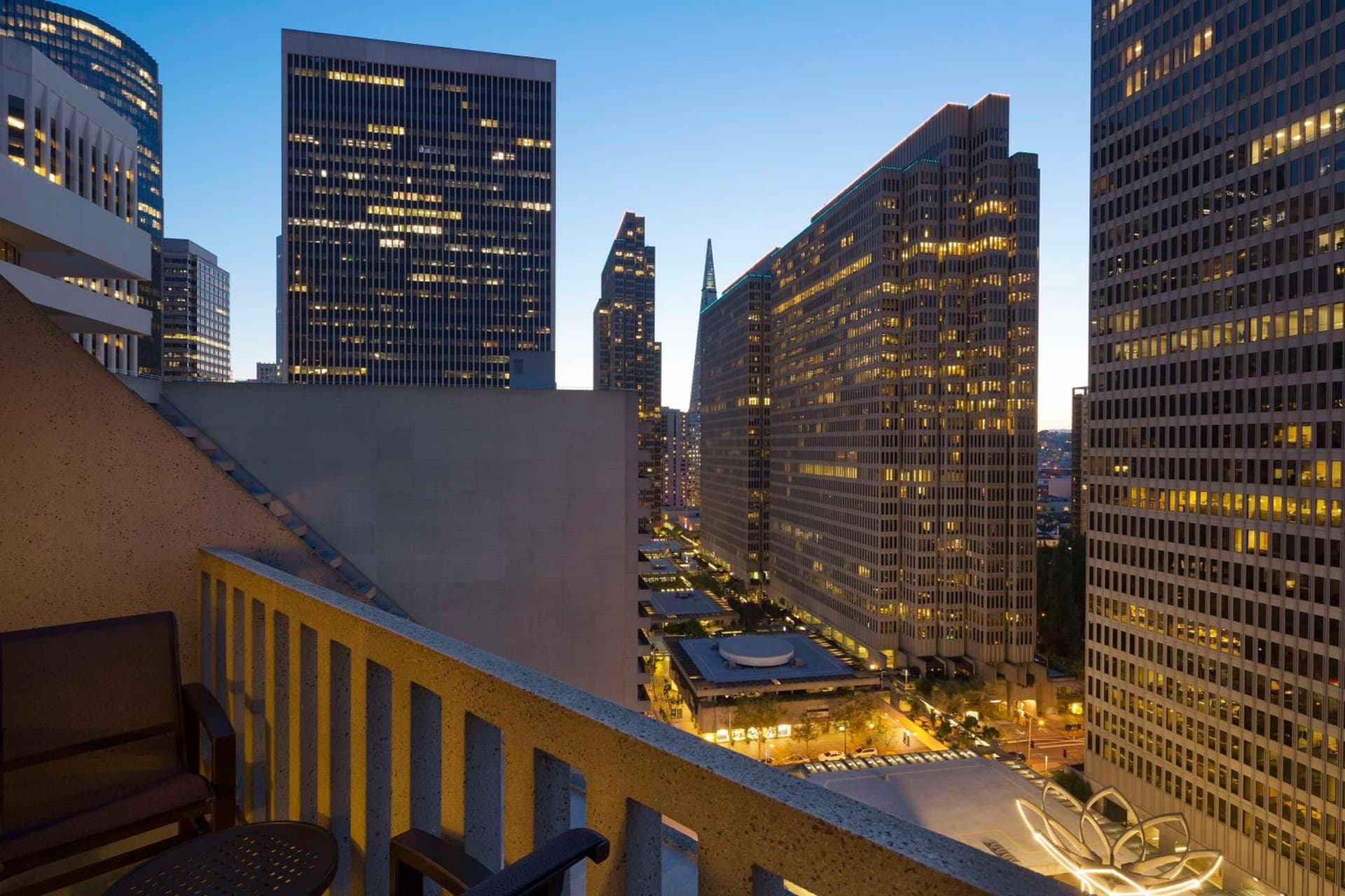 Two Queens Room with Balcony and City View at Hyatt Regency San Francisco in San Francisco, CA