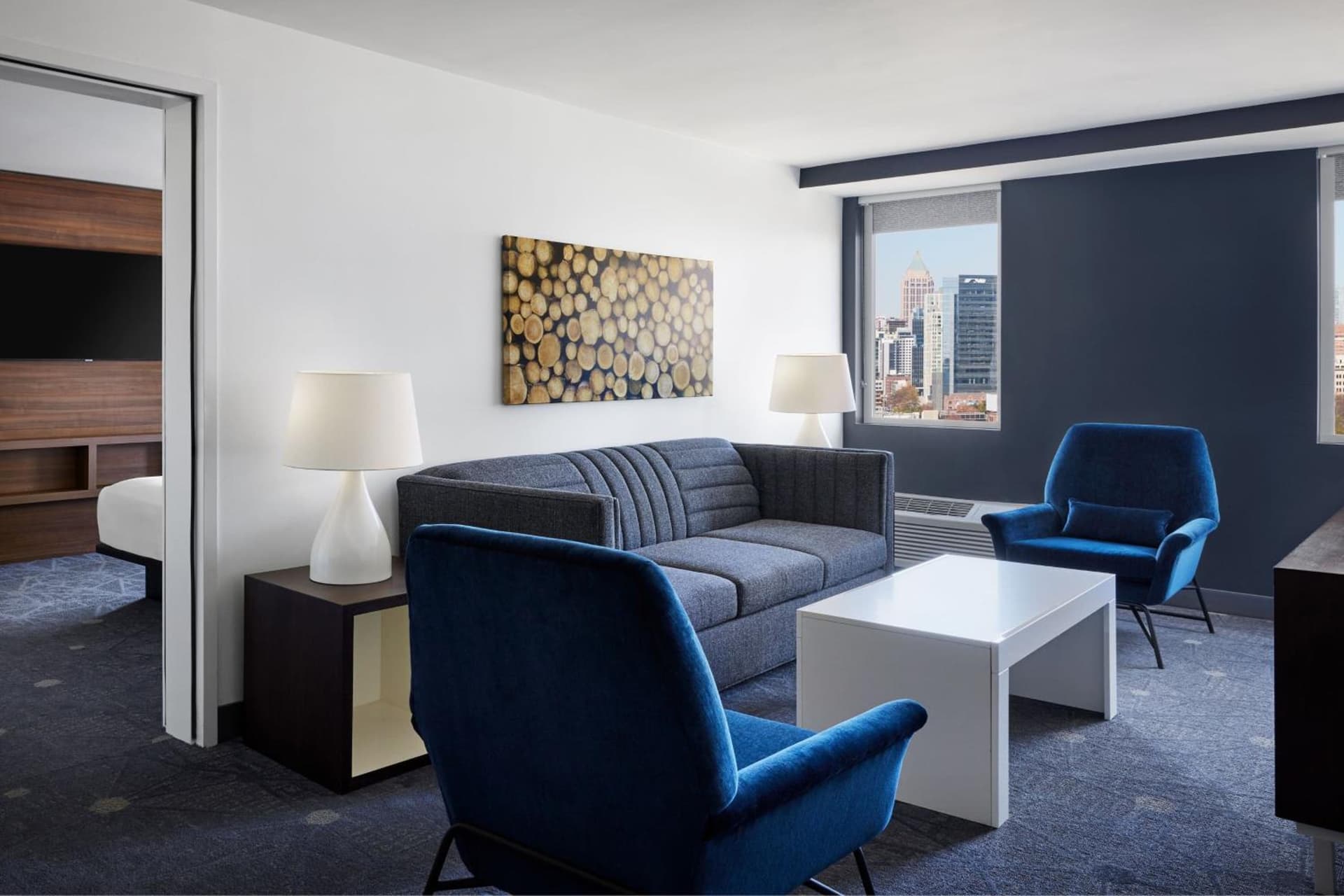 1 Bedroom Suite, 1 King, Sofa bed, City view, High floor at Aloft Atlanta Downtown in Atlanta, GA