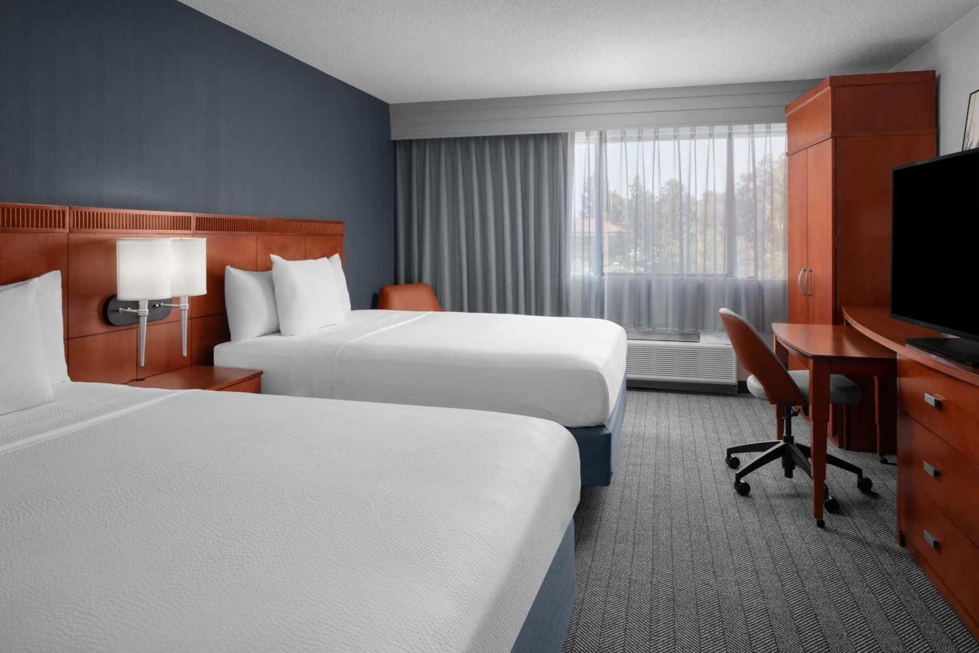 Queen Room with Two Queen Beds and Courtyard View at Courtyard by Marriott San Diego Rancho Bernardo in Rancho Bernardo, CA