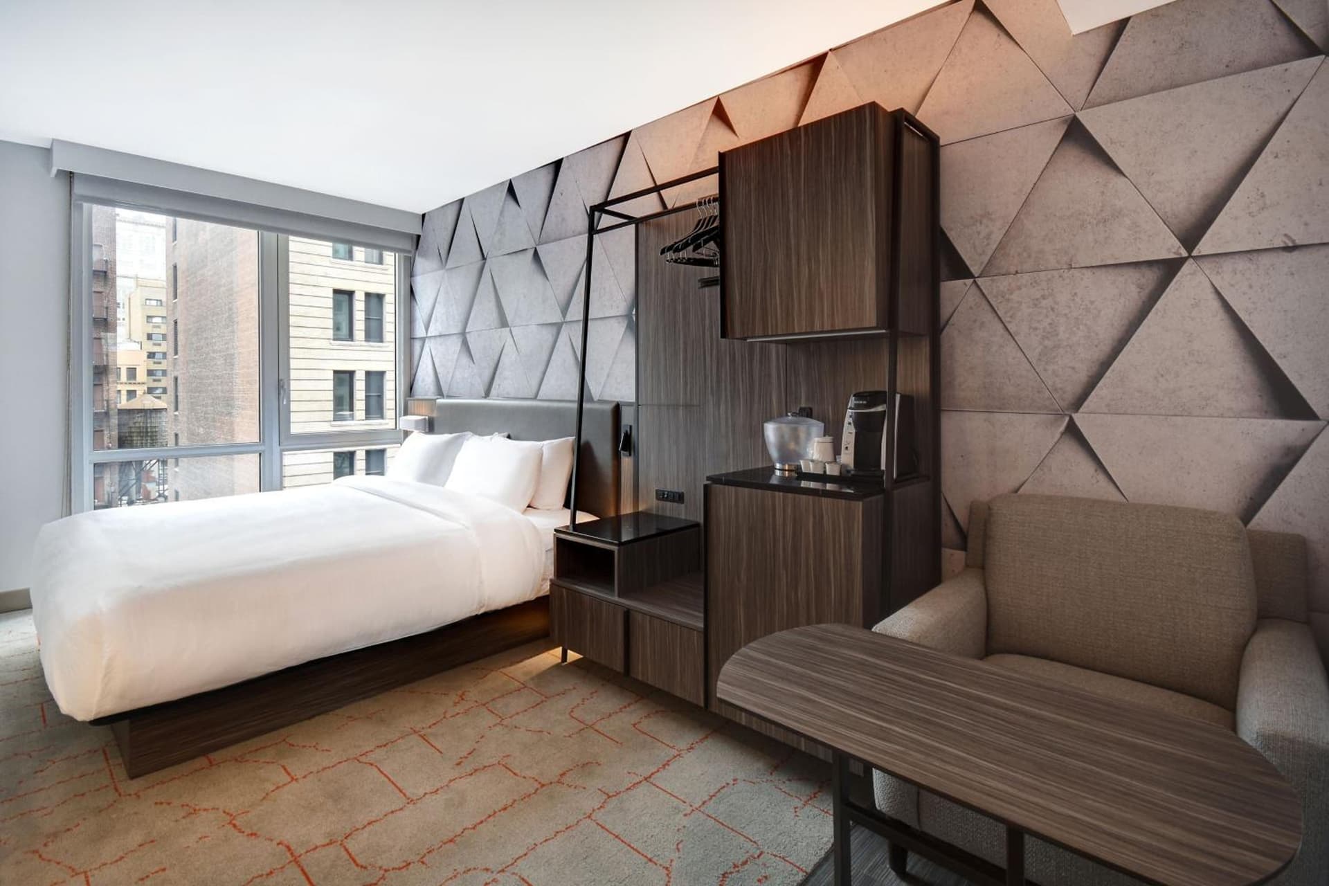 Studio with King Bed and Roll-In Shower - Mobility Access/Hearing Accessible at SpringHill Suites by Marriott New York Midtown Manhattan/Park Ave in New York, NY