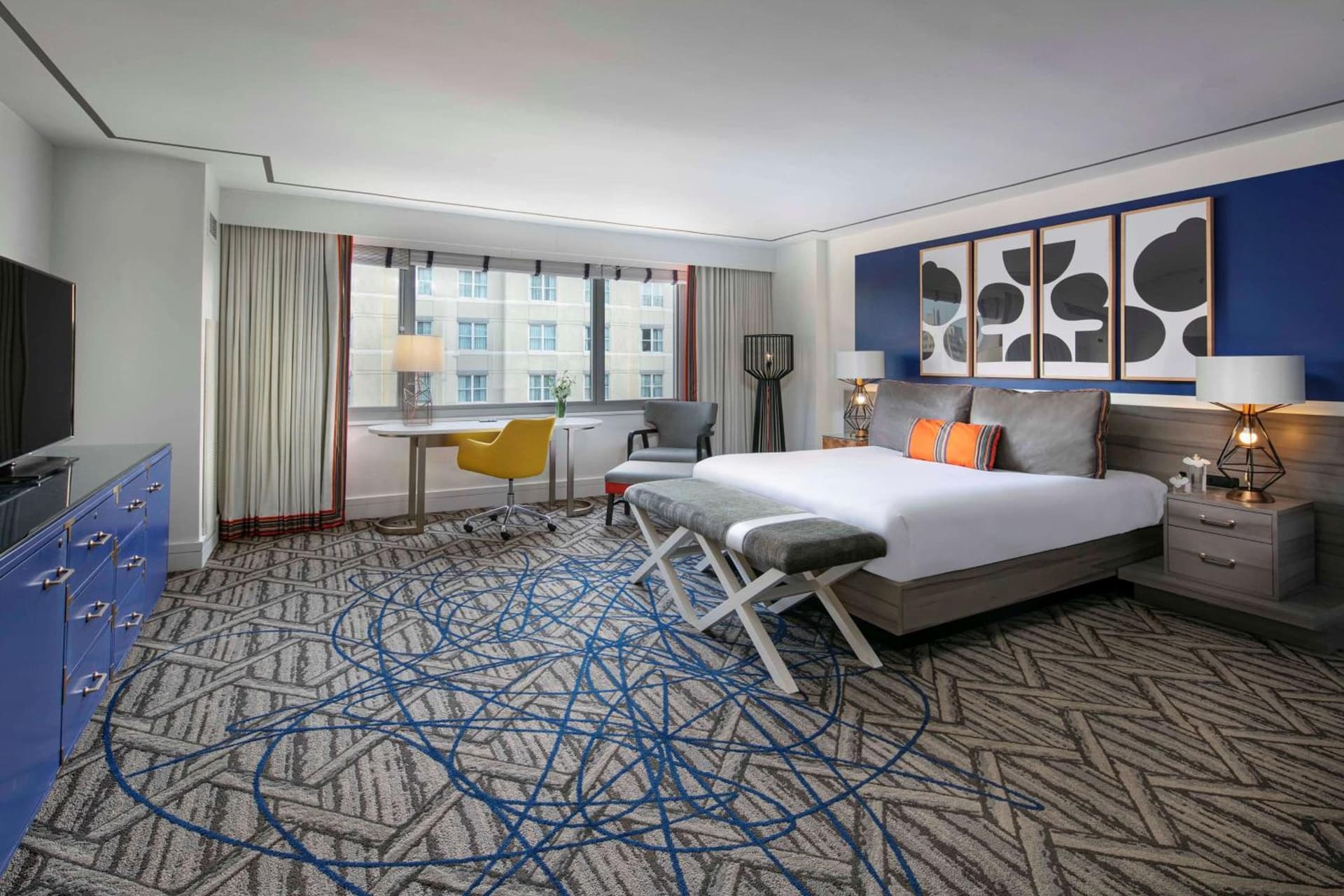 Executive Studio King Room with Bathtub - Mobility Accessible  at The Royal Sonesta Washington DC Dupont Circle in Washington, DC