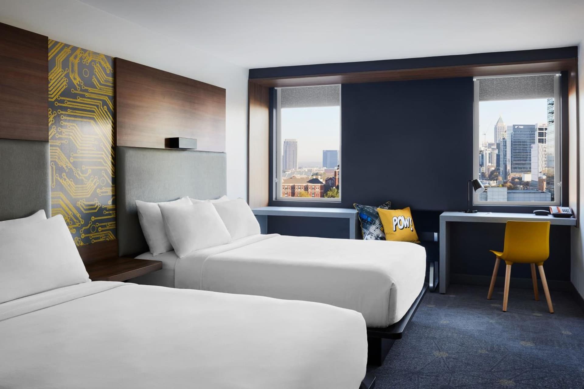 Queen Room with Two Queen Beds and City View at Aloft Atlanta Downtown in Atlanta, GA