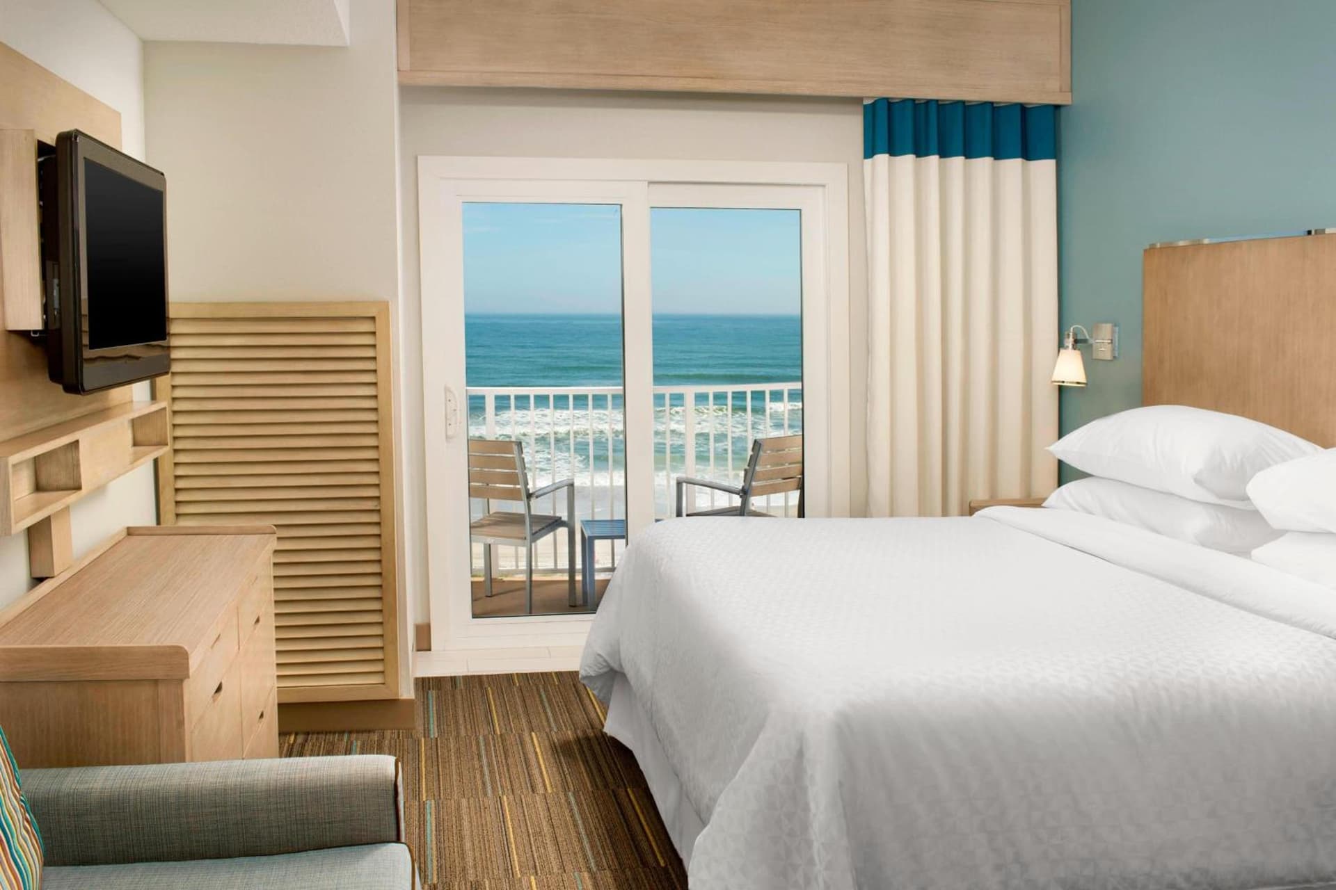 Junior Suite, 1 King, Sofa bed, Ocean view, Balcony at Four Points by Sheraton Jacksonville Beachfront in Jacksonville Beach, FL