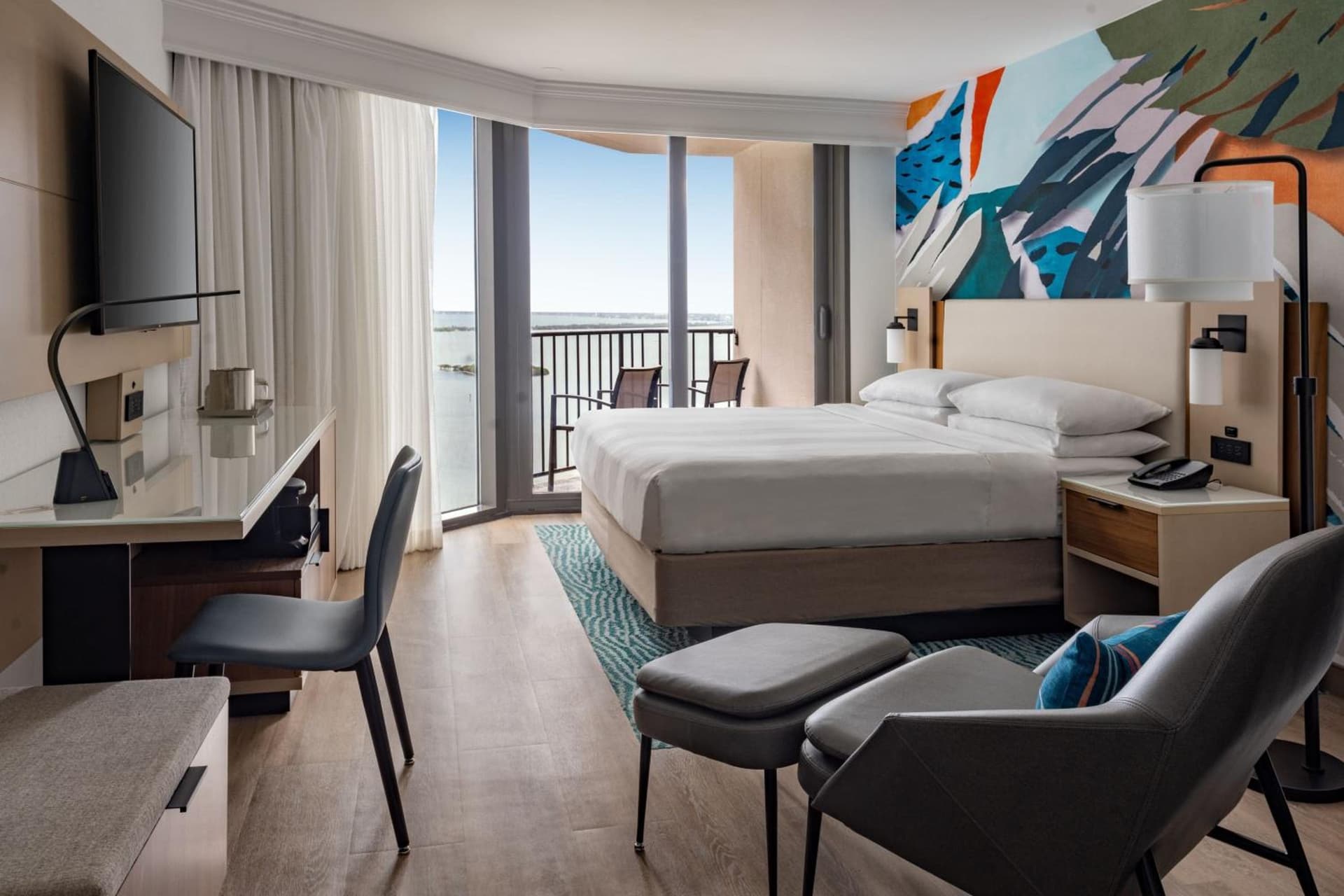 King Room with Partial Bay View at Miami Marriott Biscayne Bay in Miami, FL