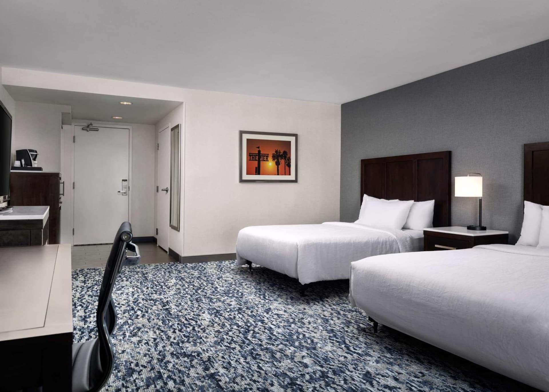Queen Room with Two Queen Beds - Hearing Access at Hilton Garden Inn Los Angeles/Redondo Beach in Redondo Beach, CA