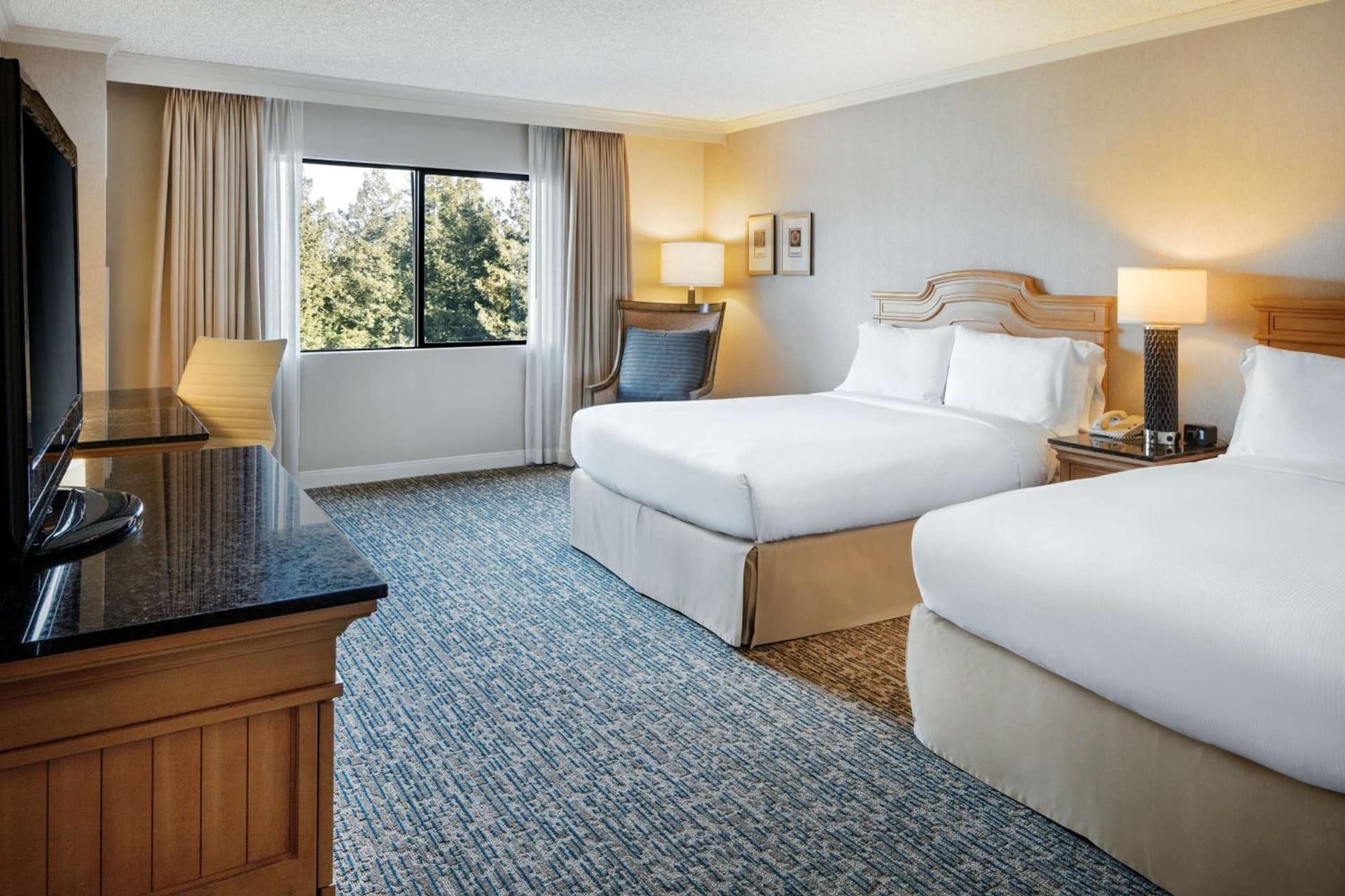 Queen Room with Two Queen Beds at DoubleTree by Hilton Sonoma Wine Country in Rohnert Park, CA