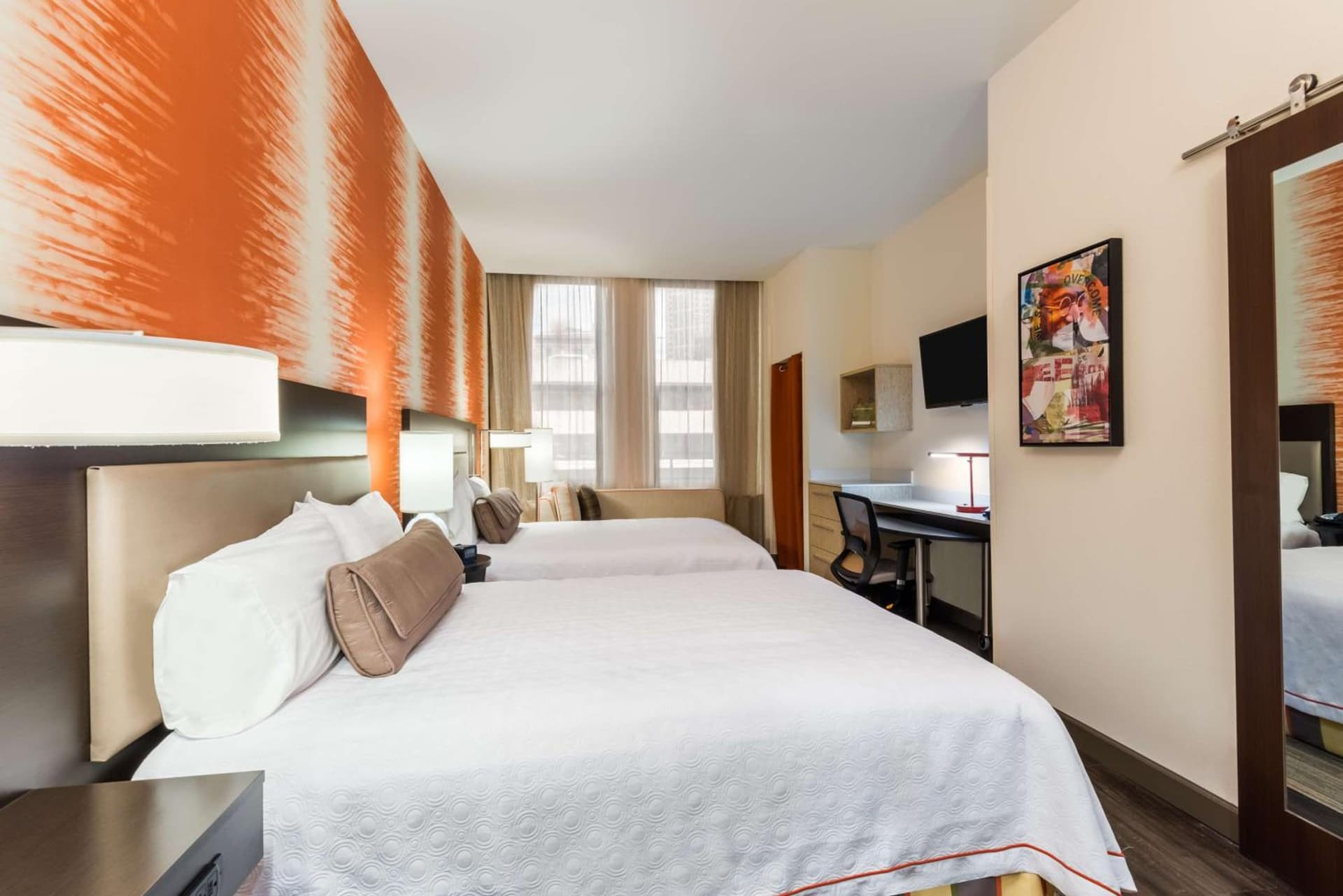 Queen Studio Suite with Two Queen Beds - Non-Smoking at Home2 Suites by Hilton Atlanta Downtown in Atlanta, GA