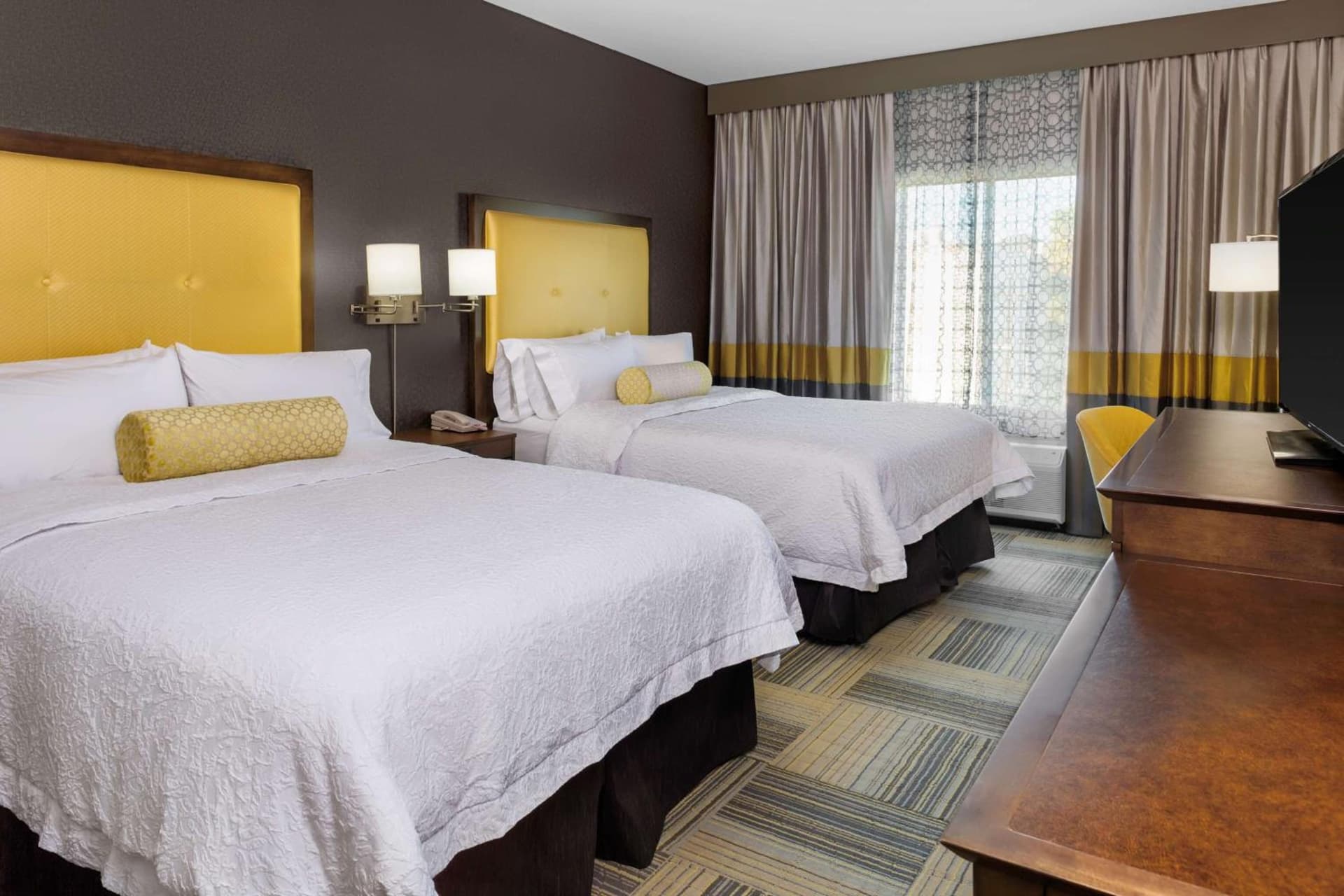 Queen Room with Two Queen Beds - Mobility and Hearing Access/Non-Smoking at Hampton Inn & Suites Los Angeles/Hollywood, CA in Los Angeles, CA