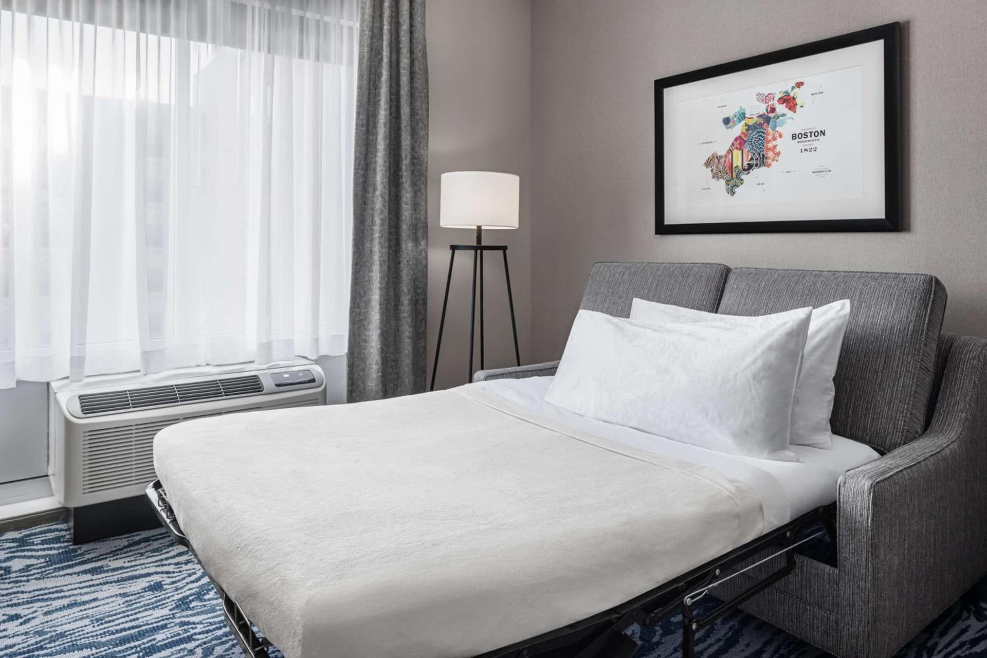 King Studio with Roll-In Shower - Disability Access/Non-Smoking at Homewood Suites by Hilton Boston Woburn in Woburn, MA
