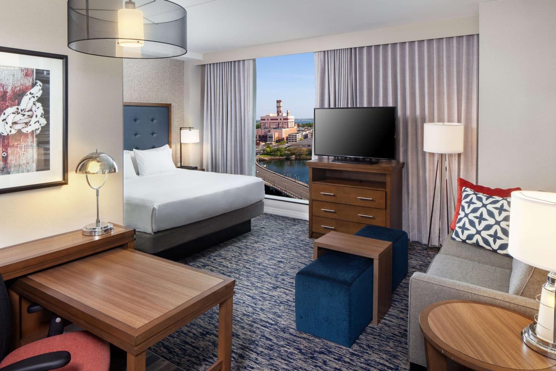 King Studio Suite with Water View at Homewood Suites by Hilton Boston Seaport District in Boston, MA
