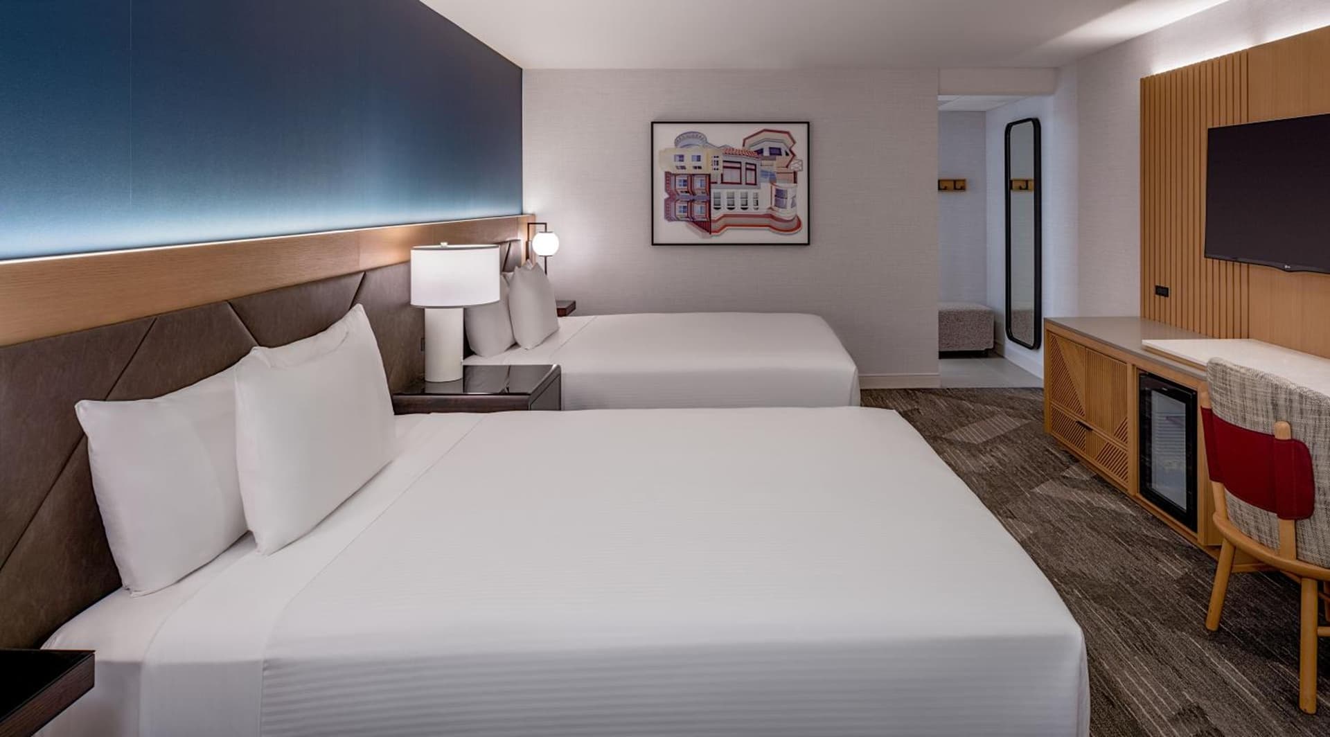 Queen Room with Two Queen Beds and Bay View  at Hyatt Regency San Francisco in San Francisco, CA