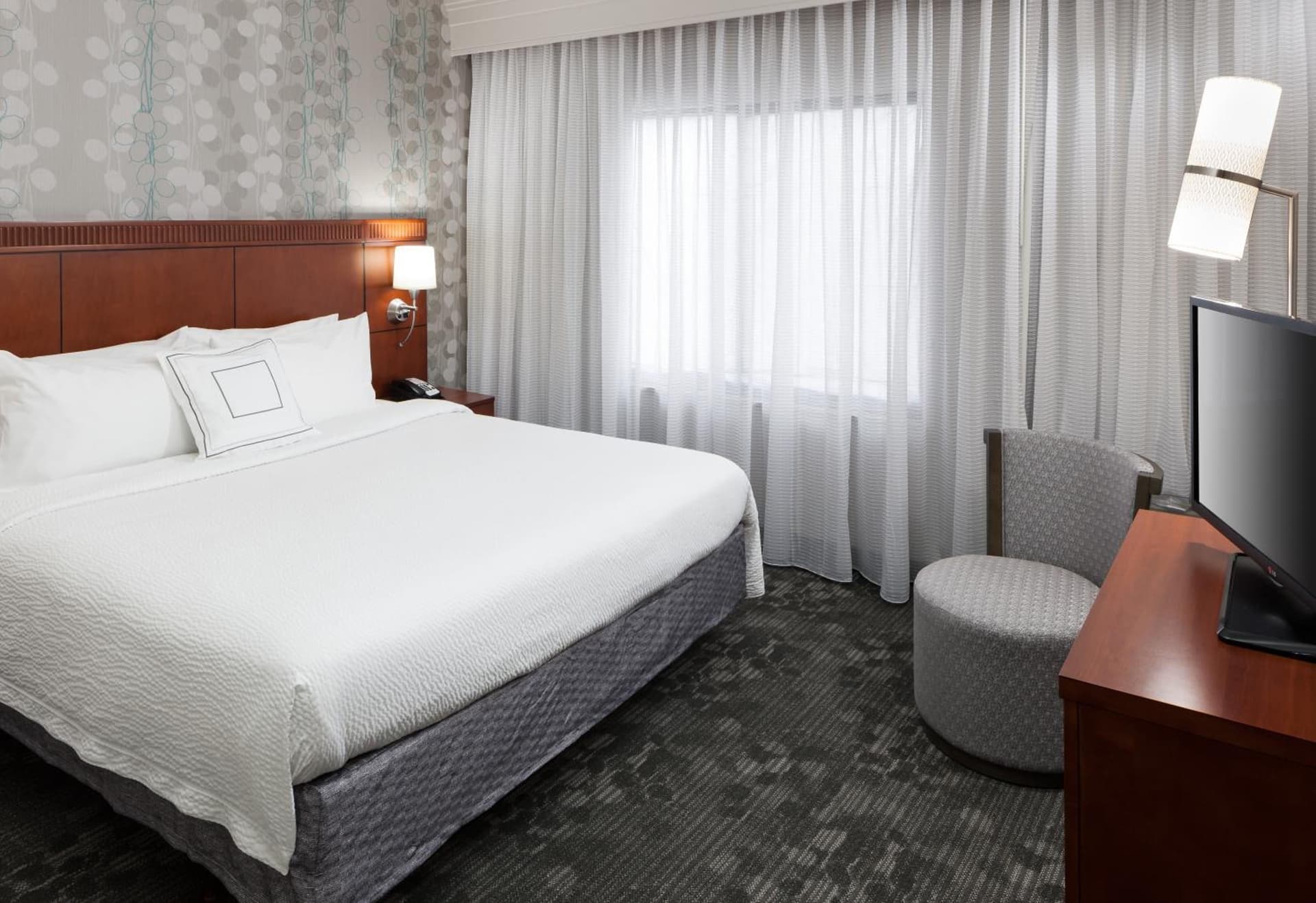 King Room with Sofa Bed at Courtyard by Marriott Miami at Dolphin Mall in Miami, FL