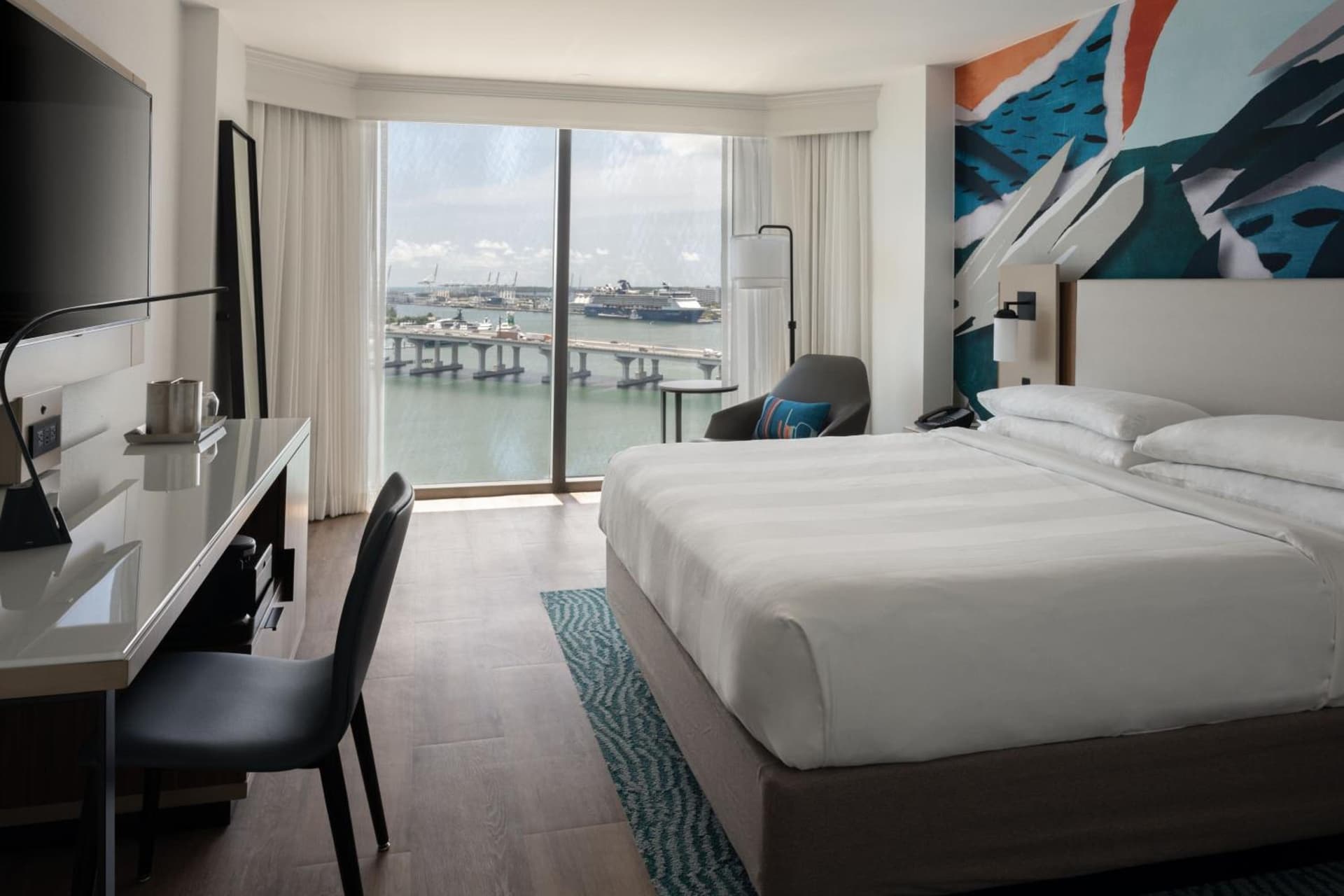 King Room with Bay View at Miami Marriott Biscayne Bay in Miami, FL