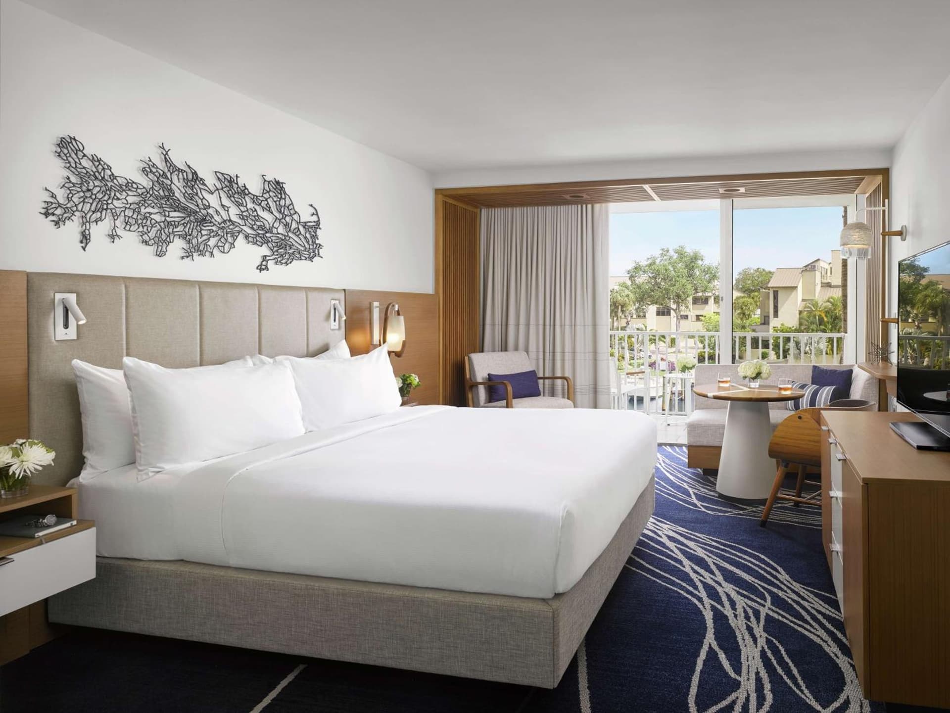 King Room with Balcony at Hilton Fort Lauderdale Marina in Fort Lauderdale, FL