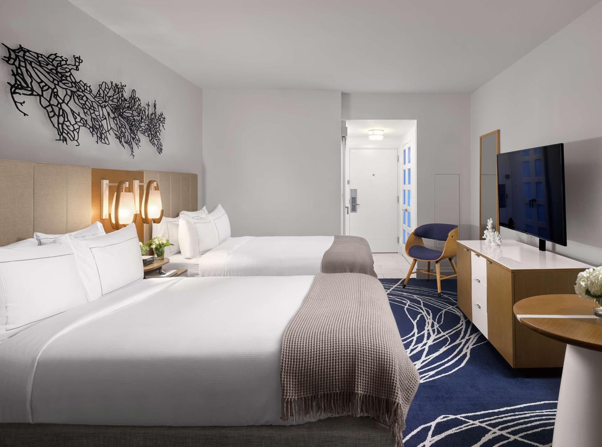 Double Room with Two Double Beds - Exterior Wing at Hilton Fort Lauderdale Marina in Fort Lauderdale, FL