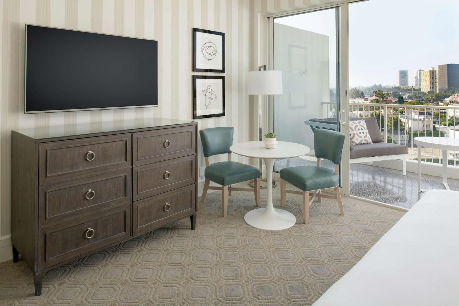 Premier Room with Terrace at The Beverly Hilton in Los Angeles, CA