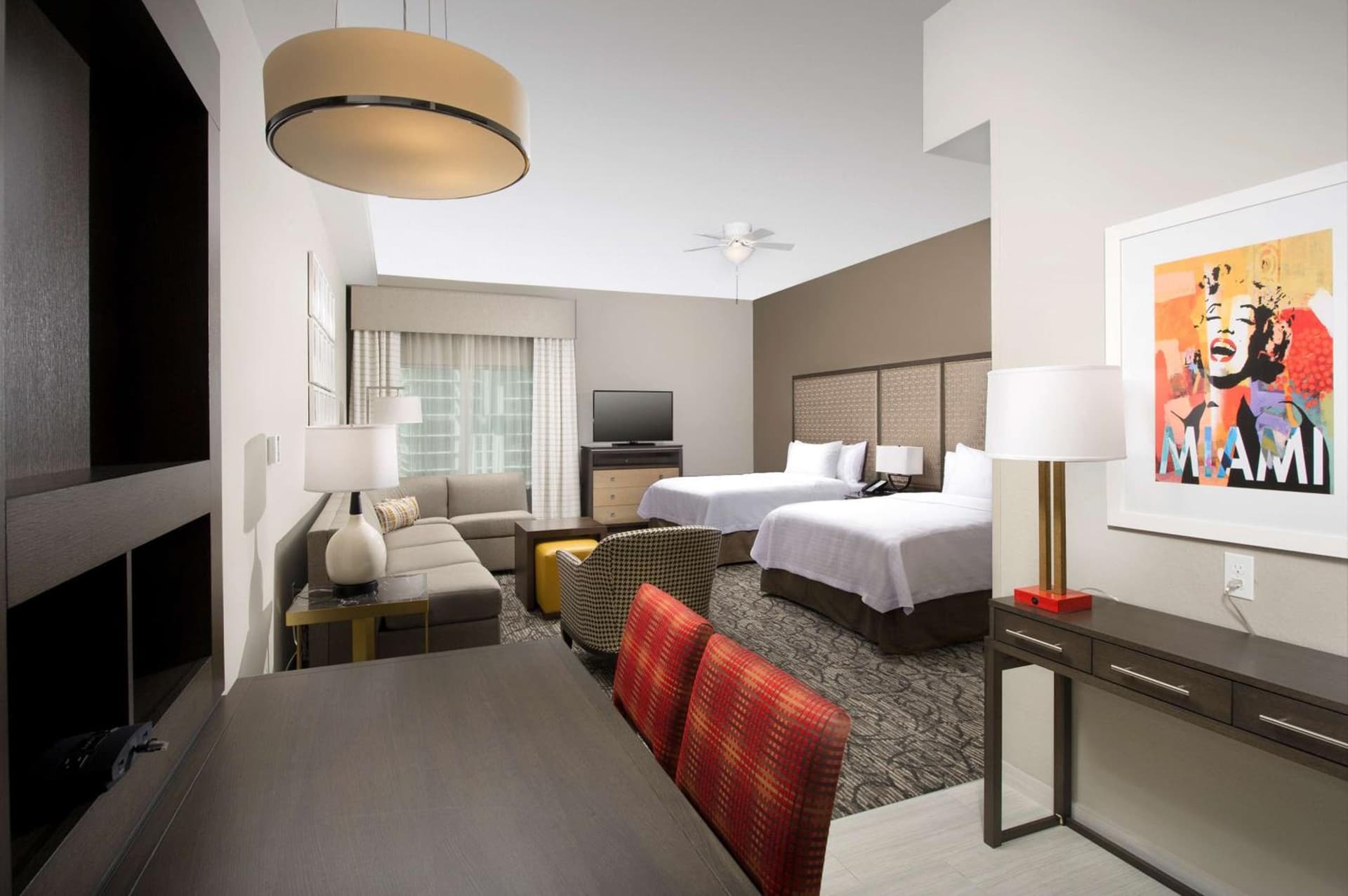 Queen Studio with Two Queen Beds - Non-Smoking at Homewood Suites by Hilton Miami Downtown/Brickell in Miami, FL