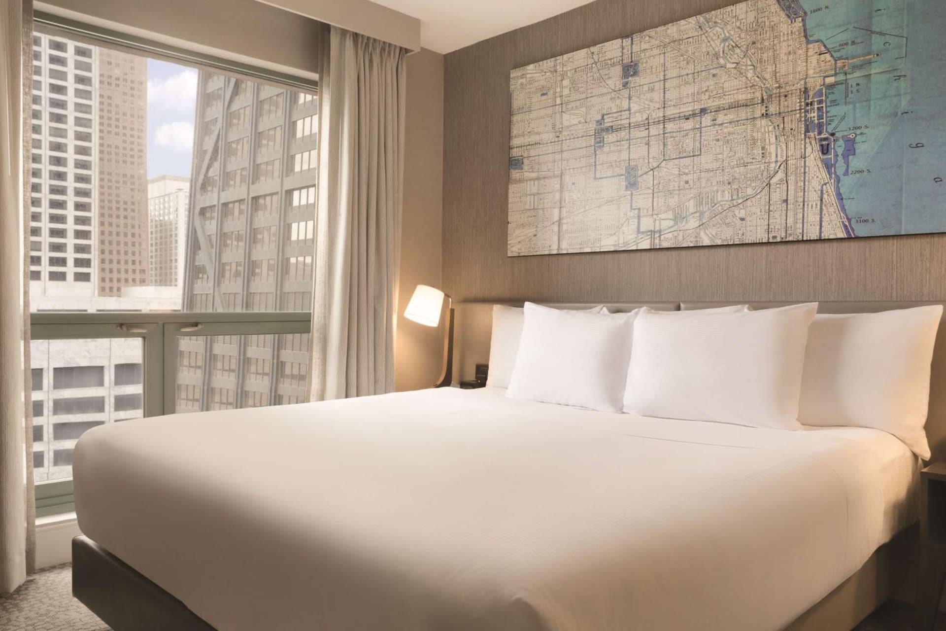 One-Bedroom King Conference Suite at Hilton Chicago Magnificent Mile Suites in Chicago, IL