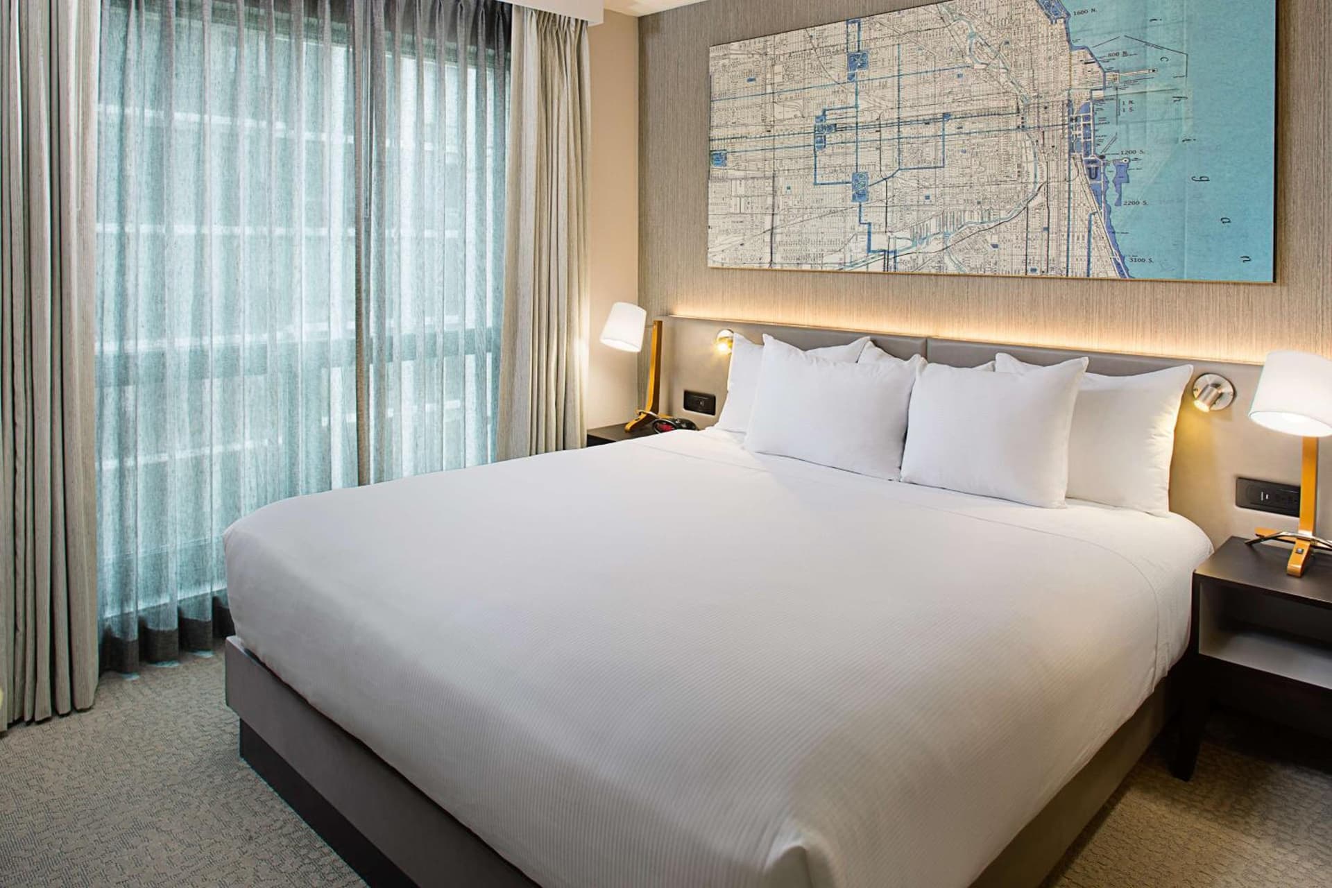 Superior King Suite with Bath Tub - Mobility Accessible/High Floor at Hilton Chicago Magnificent Mile Suites in Chicago, IL