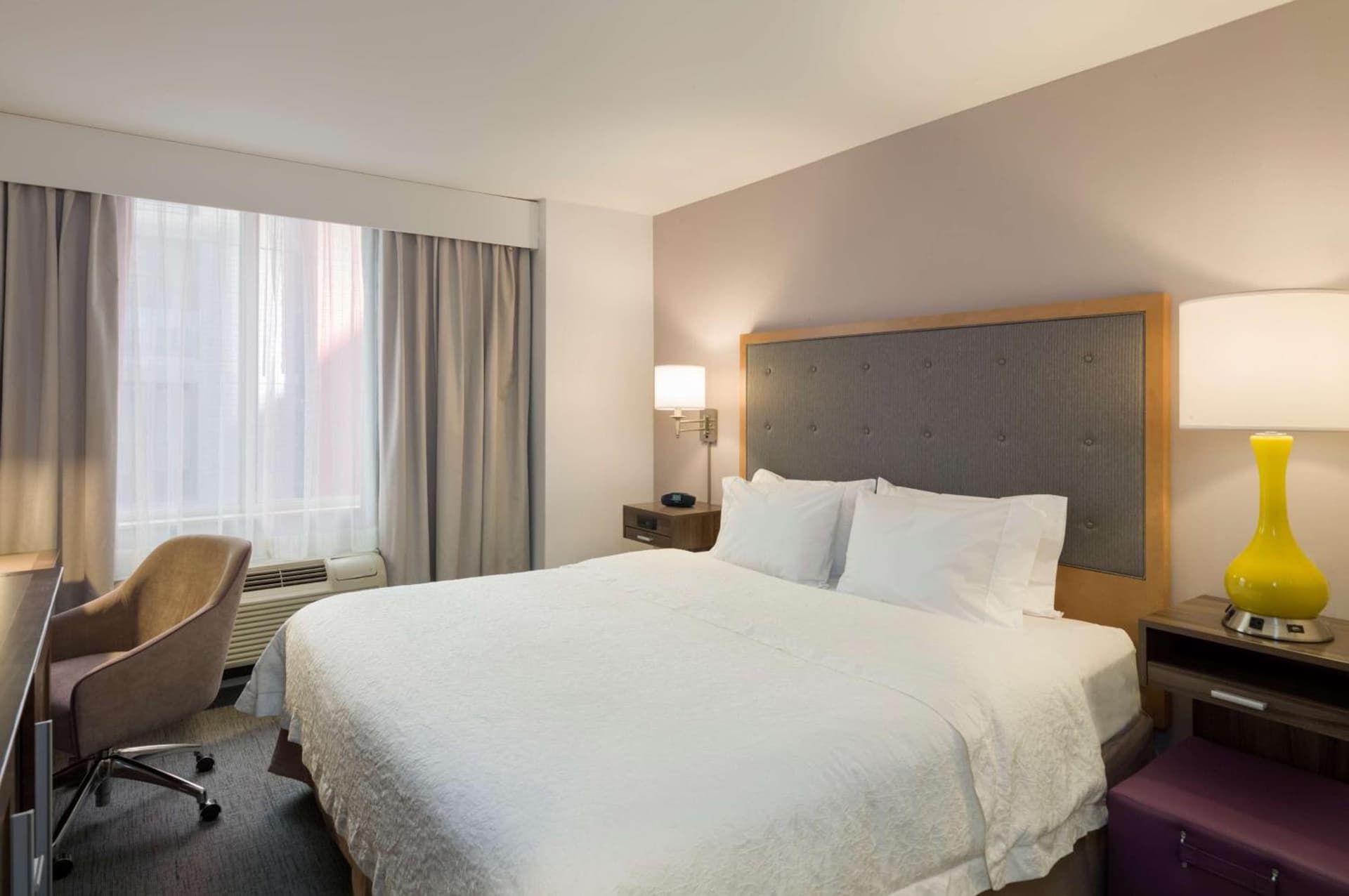 King Room with Roll in Shower at Hampton Inn Manhattan - Times Square South in New York, NY