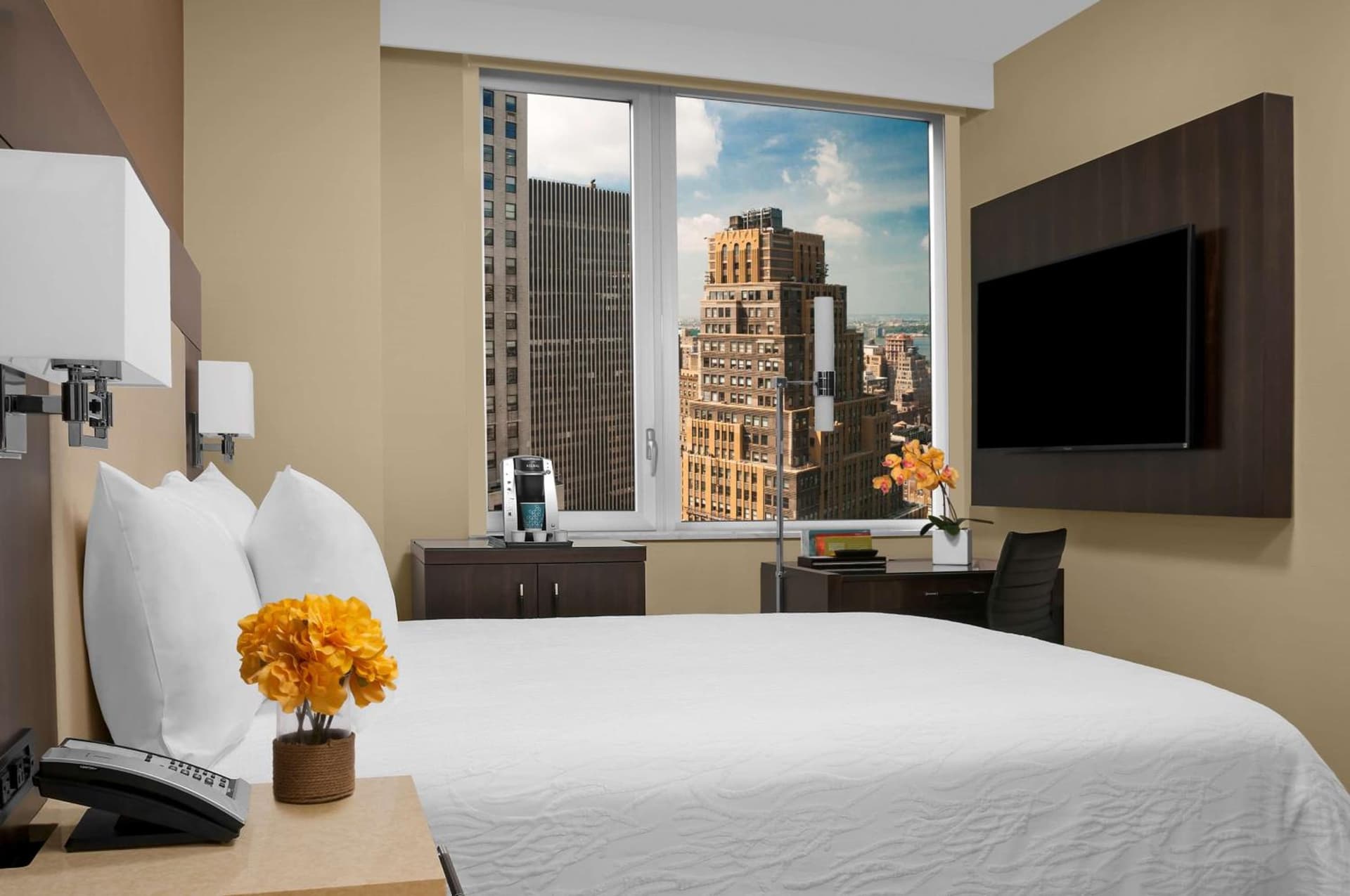 King Room with City View at Hilton Garden Inn New York - Times Square Central in New York, NY
