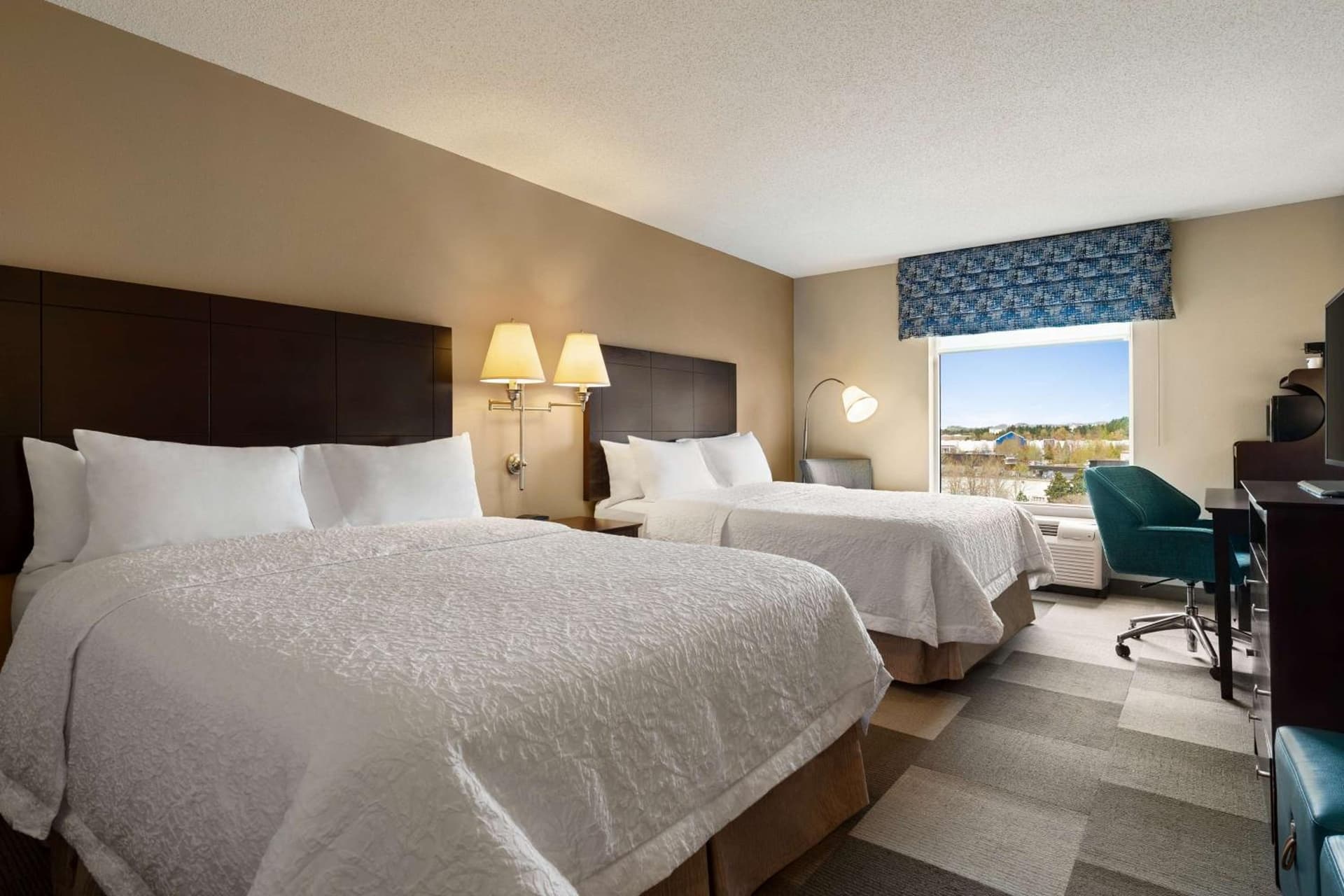 Room with Two Queen Beds - Non-Smoking at Hampton Inn & Suites Atlanta Airport West Camp Creek Pkwy in Atlanta, GA