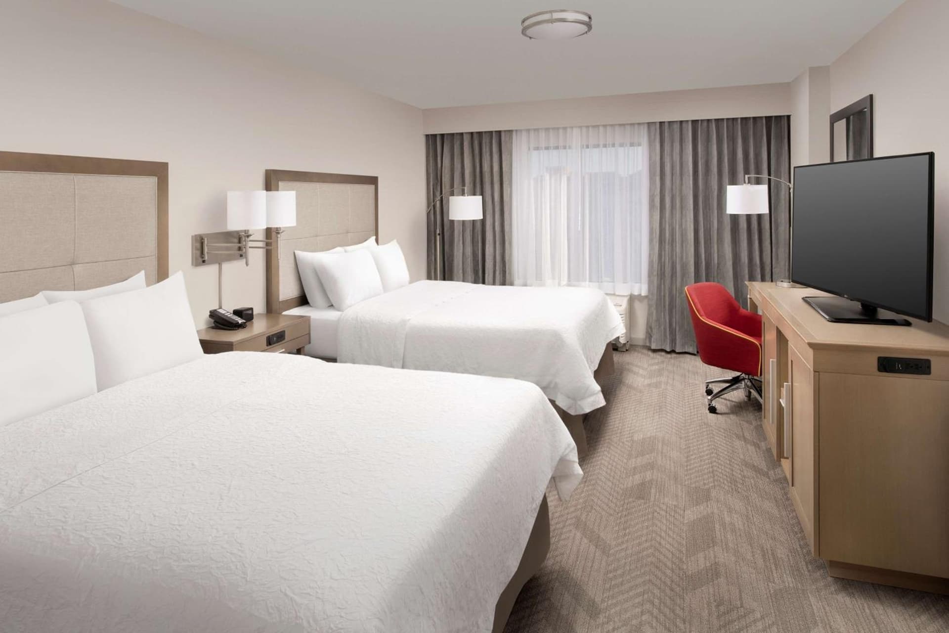 Queen Room with Two Queen Beds - Mobility Access/Non-Smoking at Hampton Inn & Suites Anaheim Garden Grove in Anaheim, CA