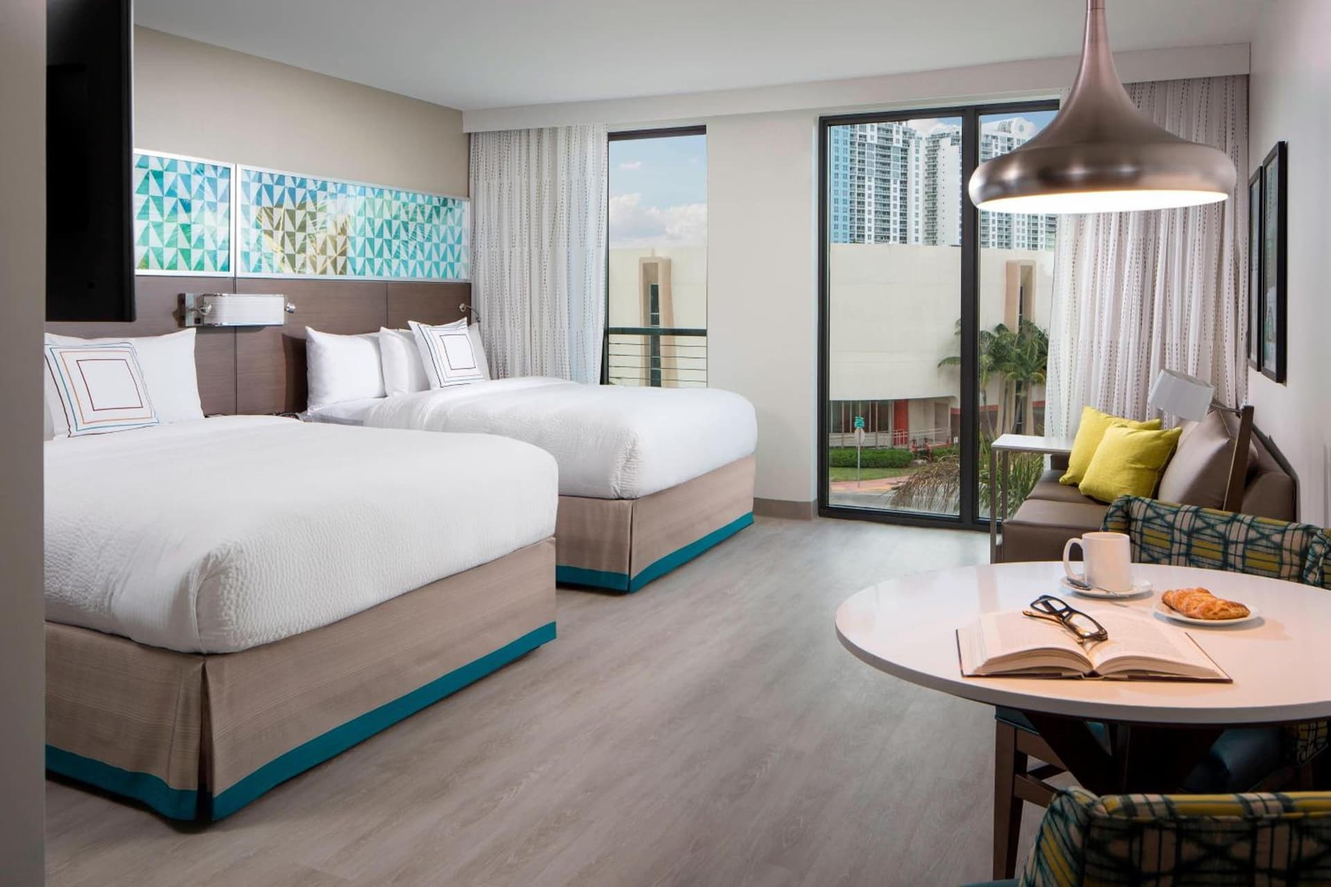 Studio with Two Queen Beds and Sofa Bed at Residence Inn by Marriott Miami Beach South Beach in Miami Beach, FL