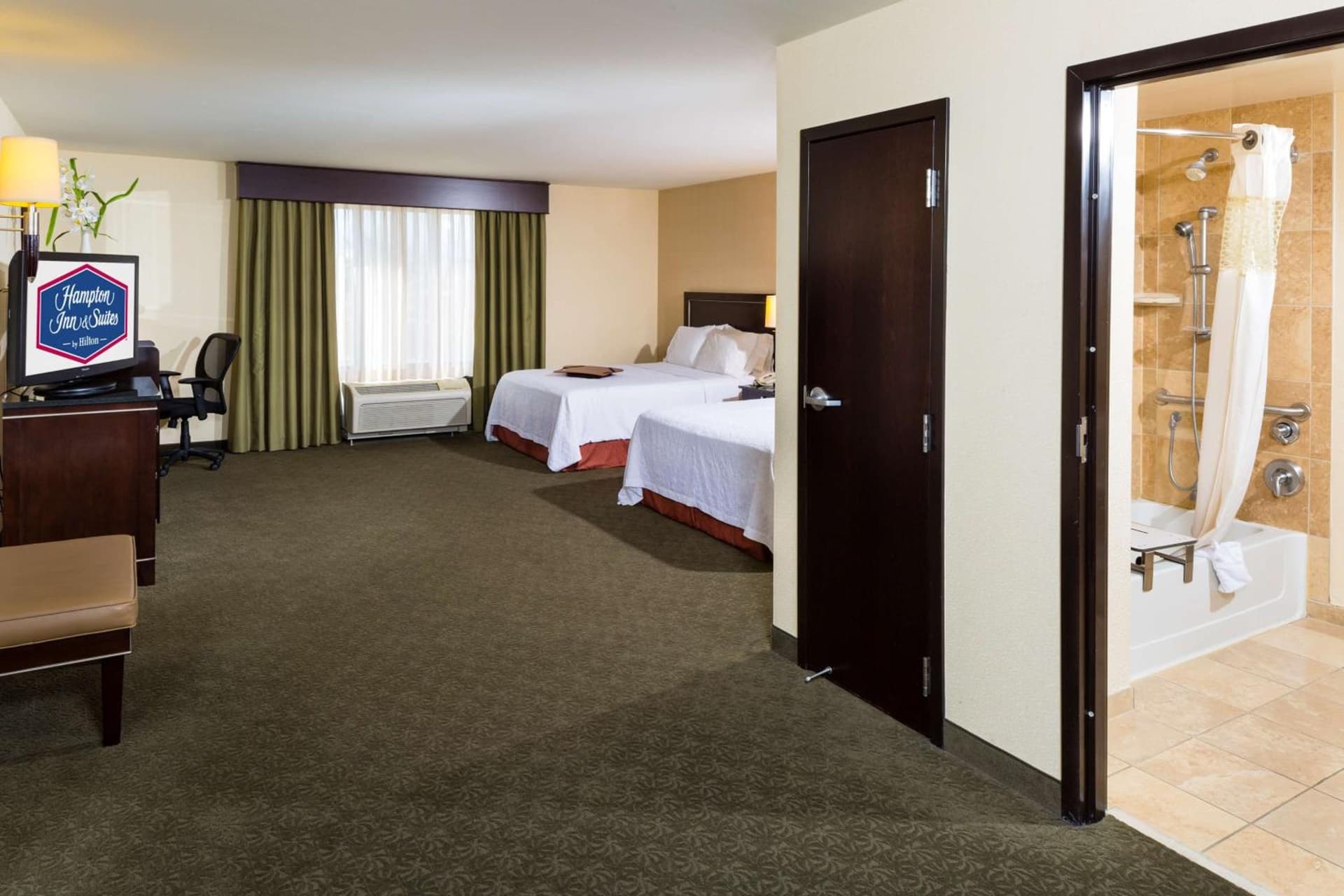 Queen Room with Two Queen Beds - Mobility Access/Non-Smoking at Hampton Inn & Suites Las Vegas South in Las Vegas, NV