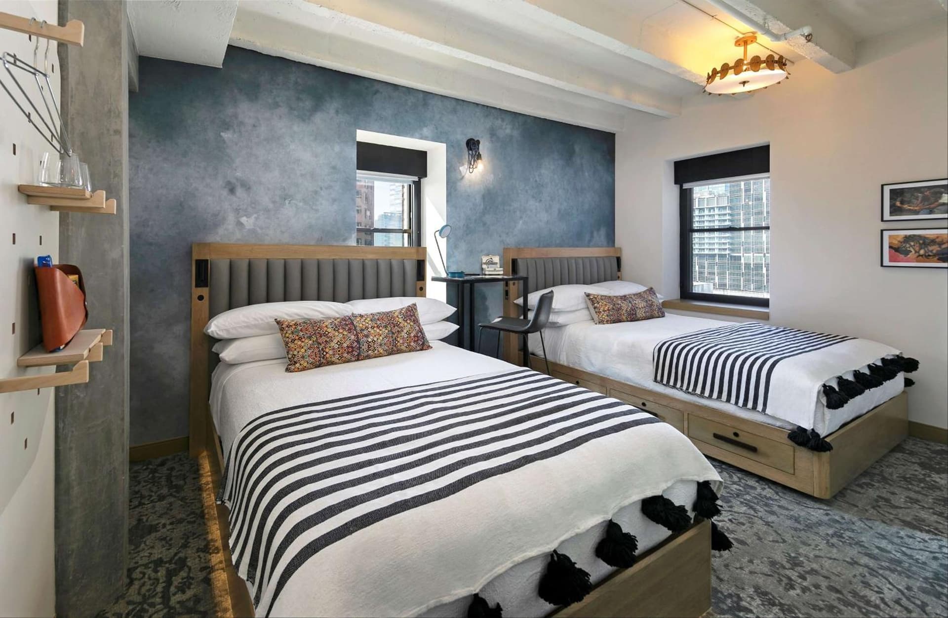 Queen Room with Two Queen Beds at The Wayfarer Downtown LA, Tapestry Collection by Hilton in Los Angeles, CA