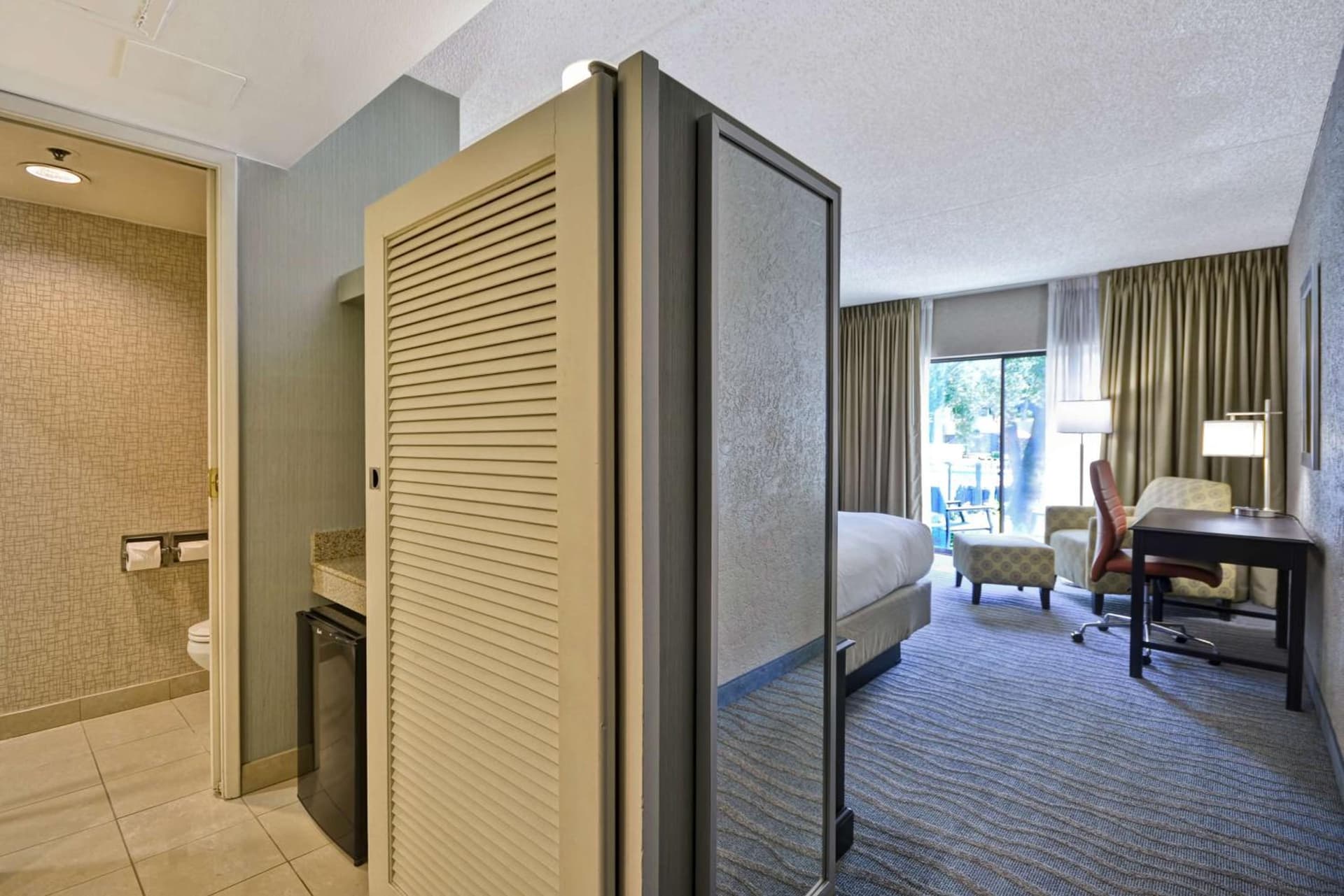 King Room with Patio at DoubleTree by Hilton Phoenix North in Phoenix, AZ