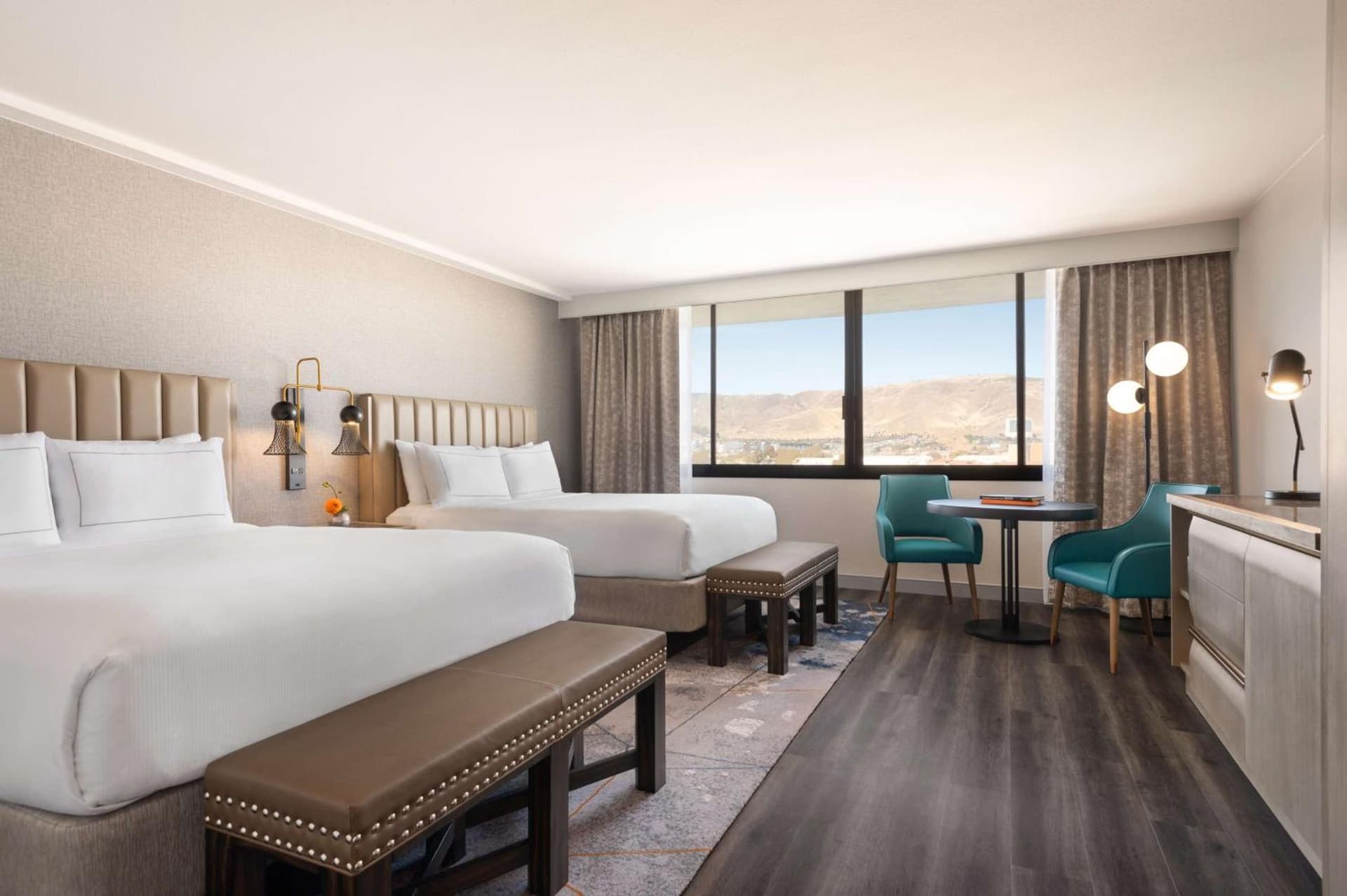 Deluxe Queen Room with Two Queen Beds at DoubleTree by Hilton San Francisco South Airport Blvd in South San Francisco, CA