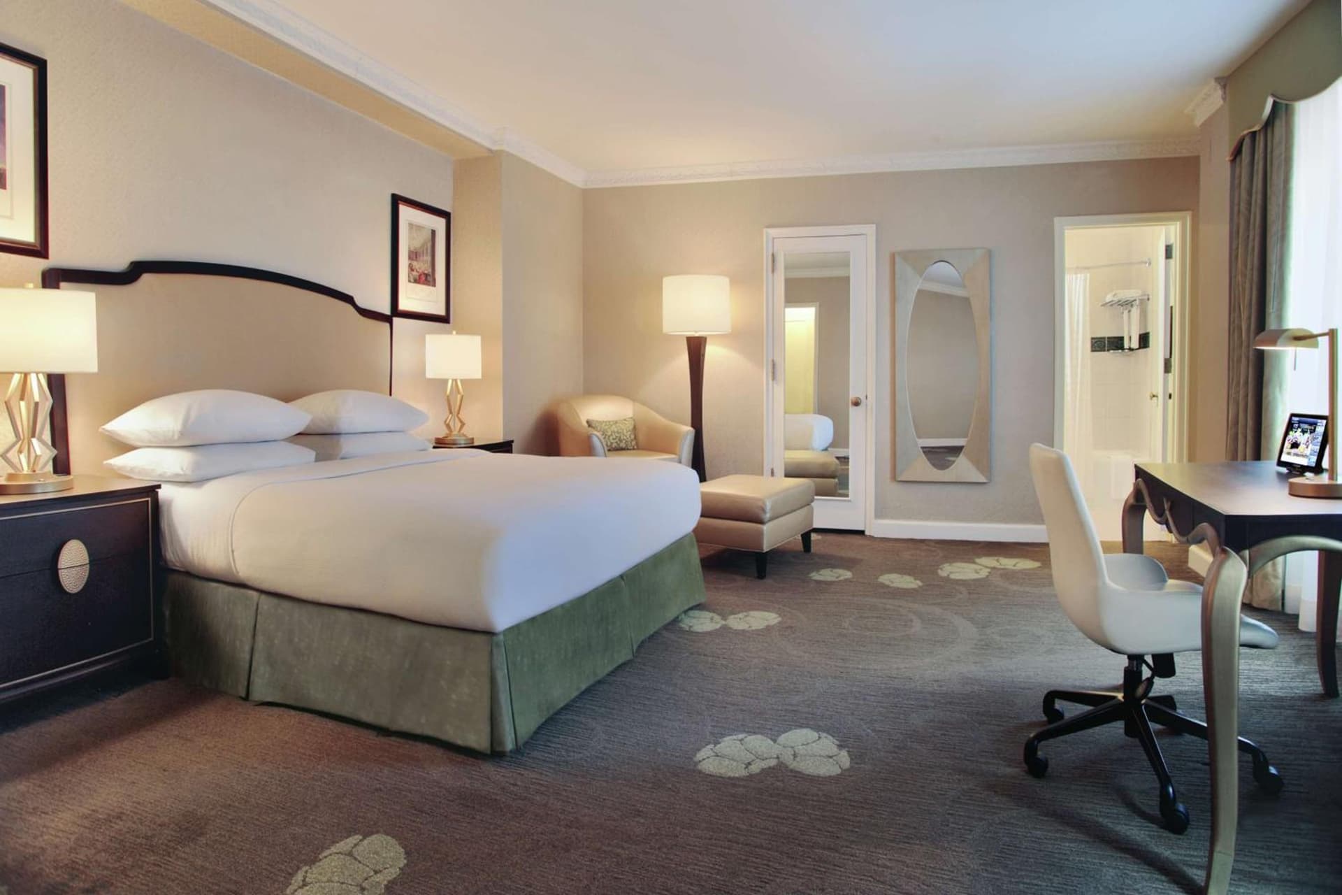 Premium King Room at The Palmer House Hilton in Chicago, IL