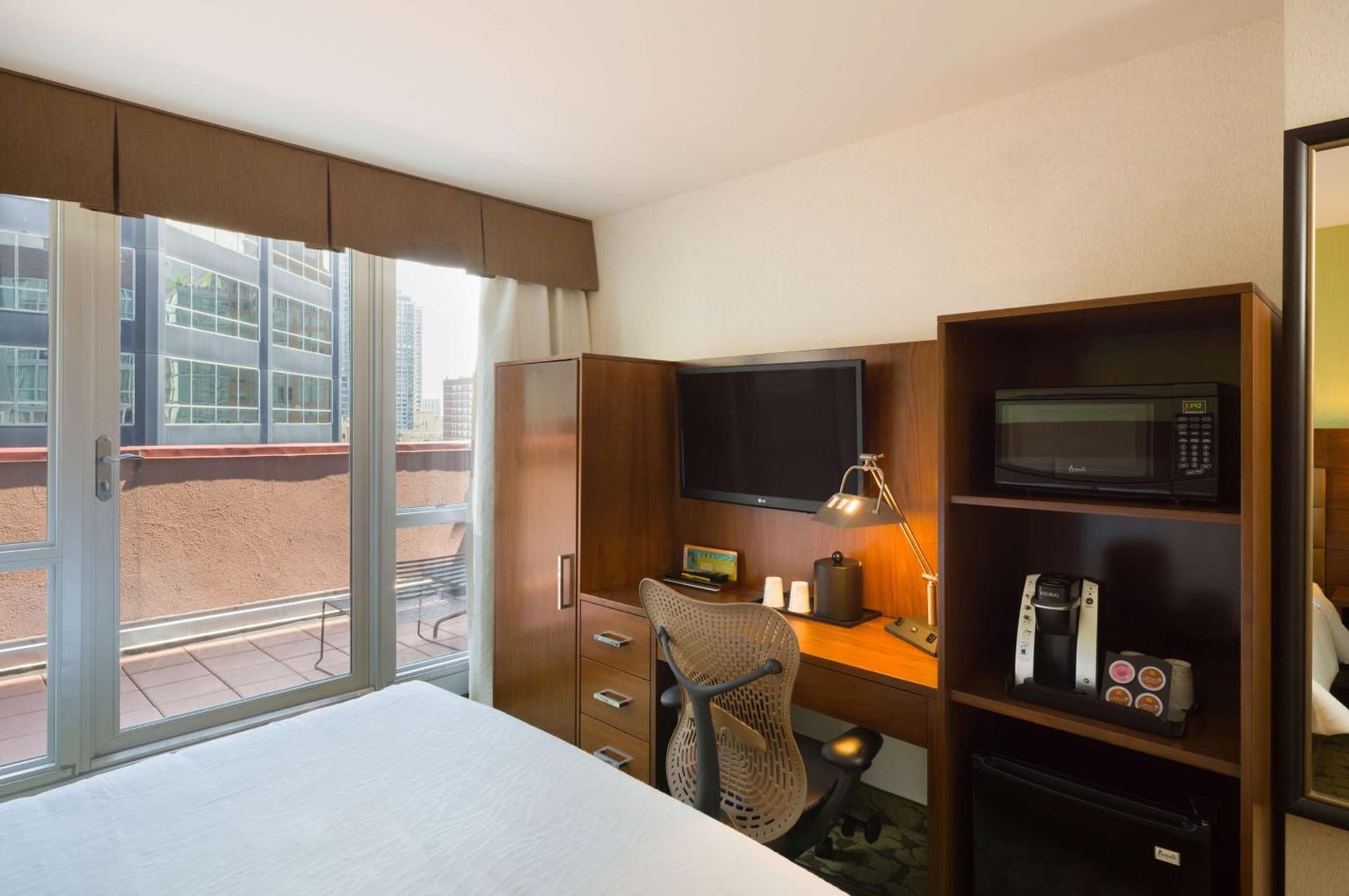 King Room with City View and Terrace at Hilton Garden Inn New York Manhattan Midtown East in New York, NY