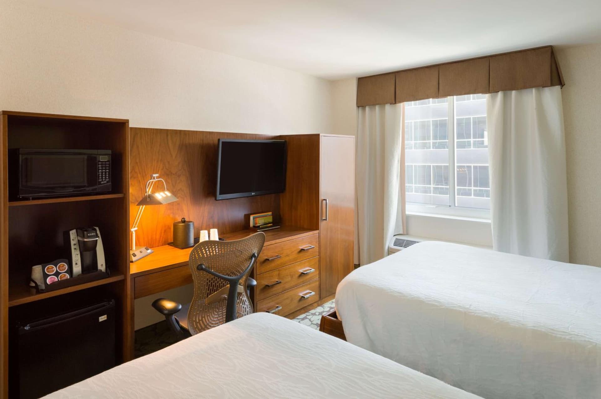 Queen Room with Two Queen Beds and City View at Hilton Garden Inn New York Manhattan Midtown East in New York, NY